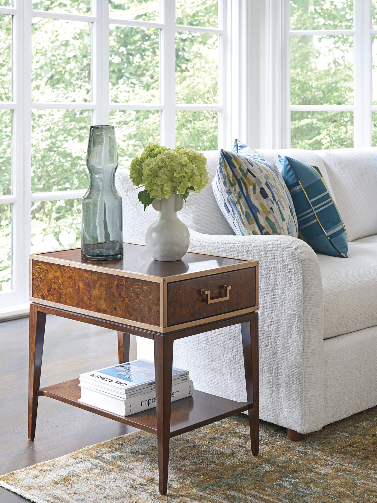 Shelton Box On Stand End Table