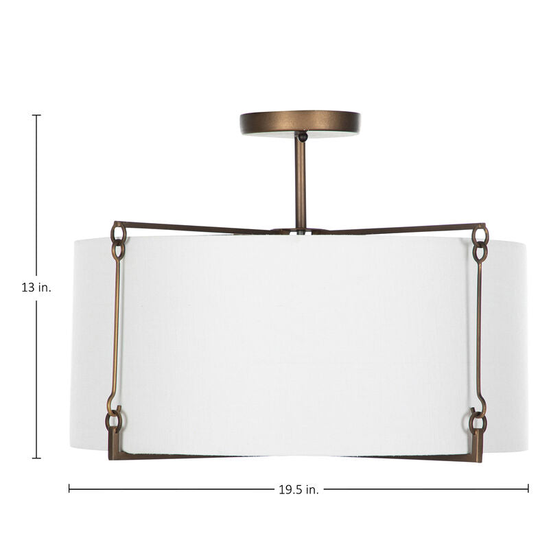 Theresa Semi-Flush Mount - Bronze