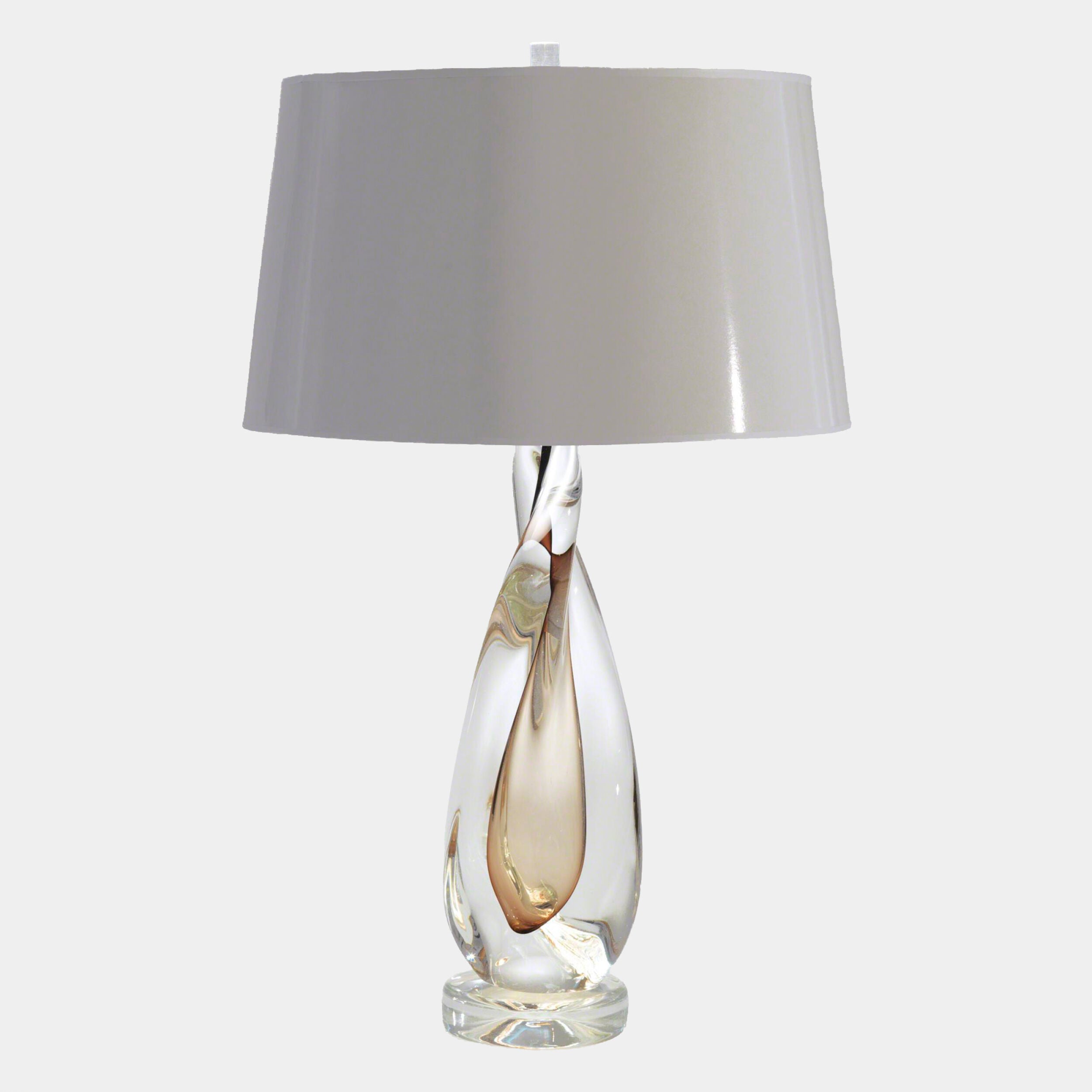 Beryl Twist Lamp w/Silk Shade