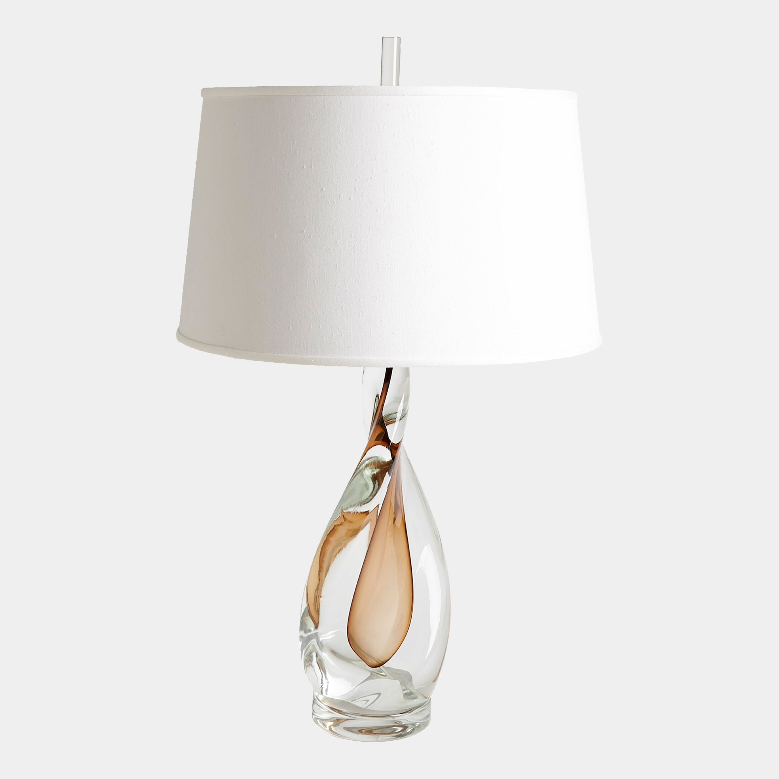 Beryl Twist Lamp w/Silk Shade