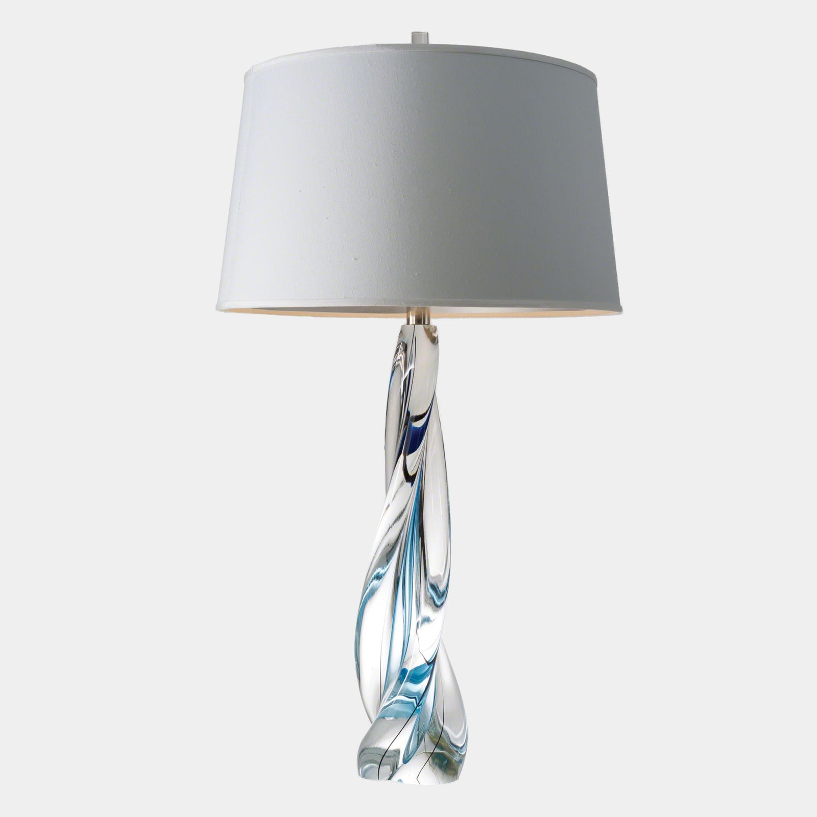 Ocean Twist Lamp w/Silk Shade