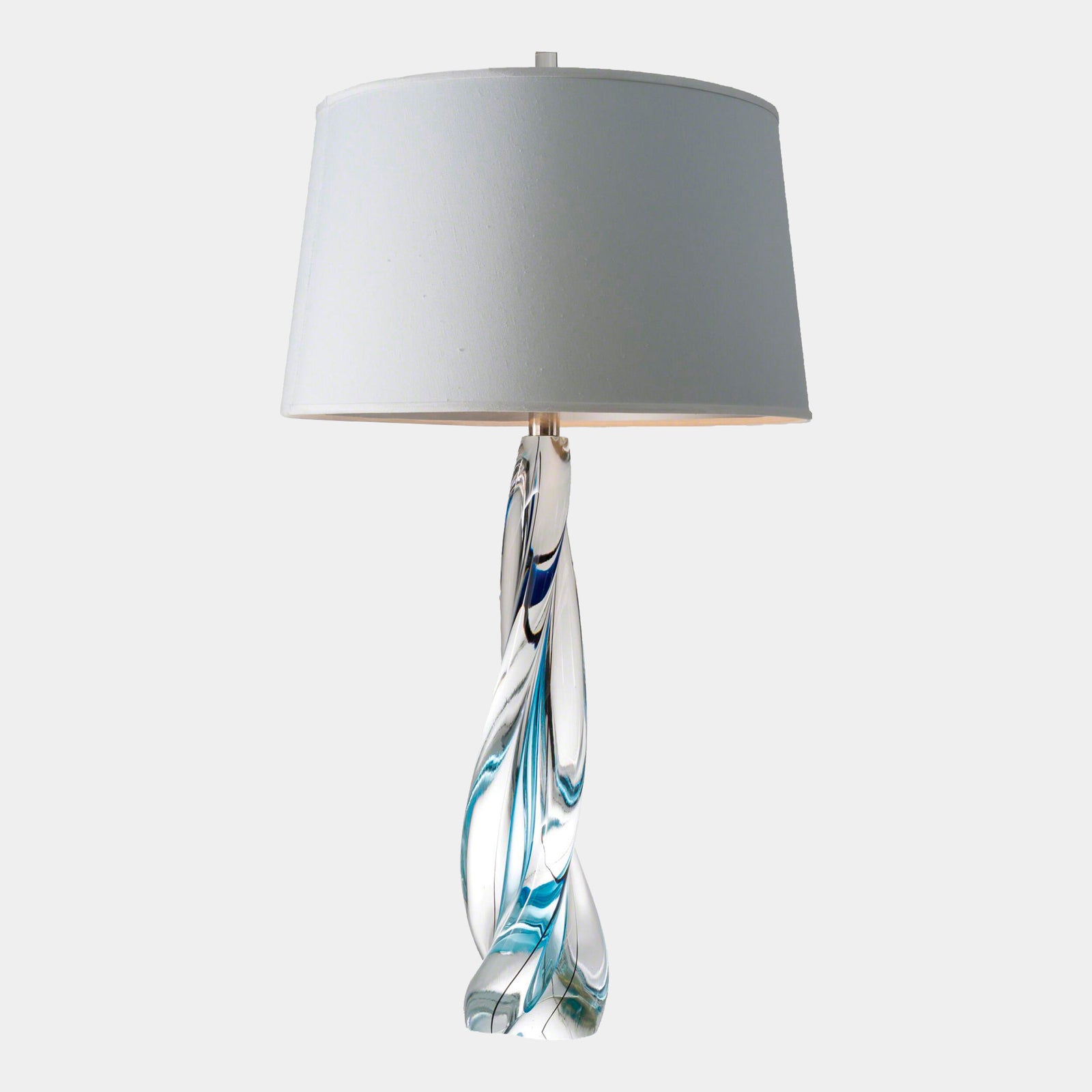 Ocean Twist Lamp w/Silk Shade