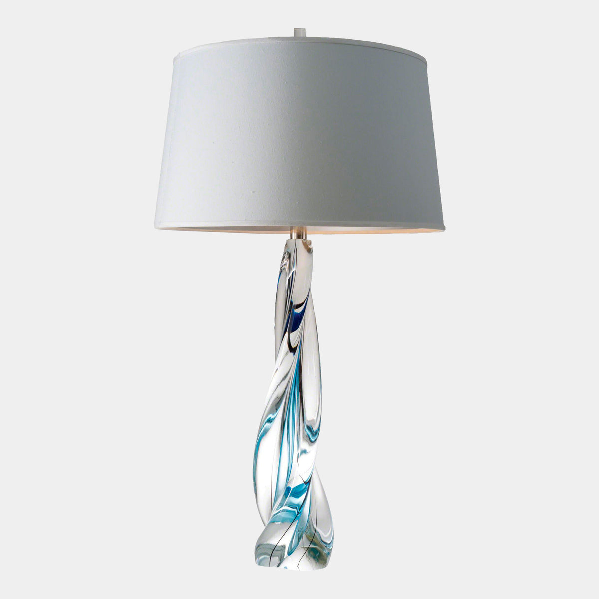 Ocean Twist Lamp w/Silk Shade