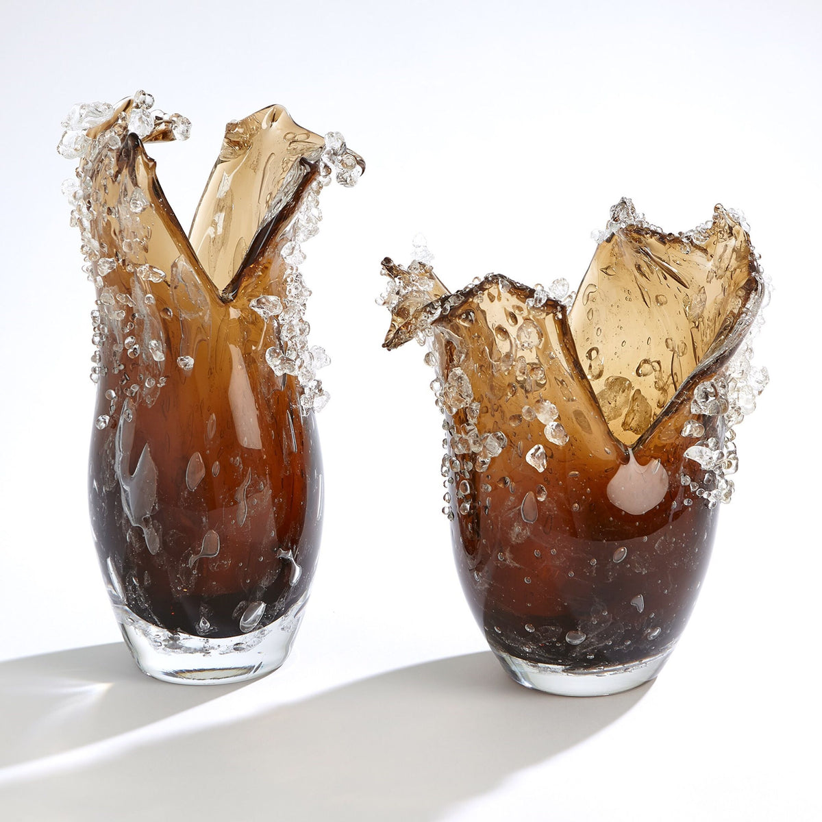 Dual Wave Vase-Tobacco