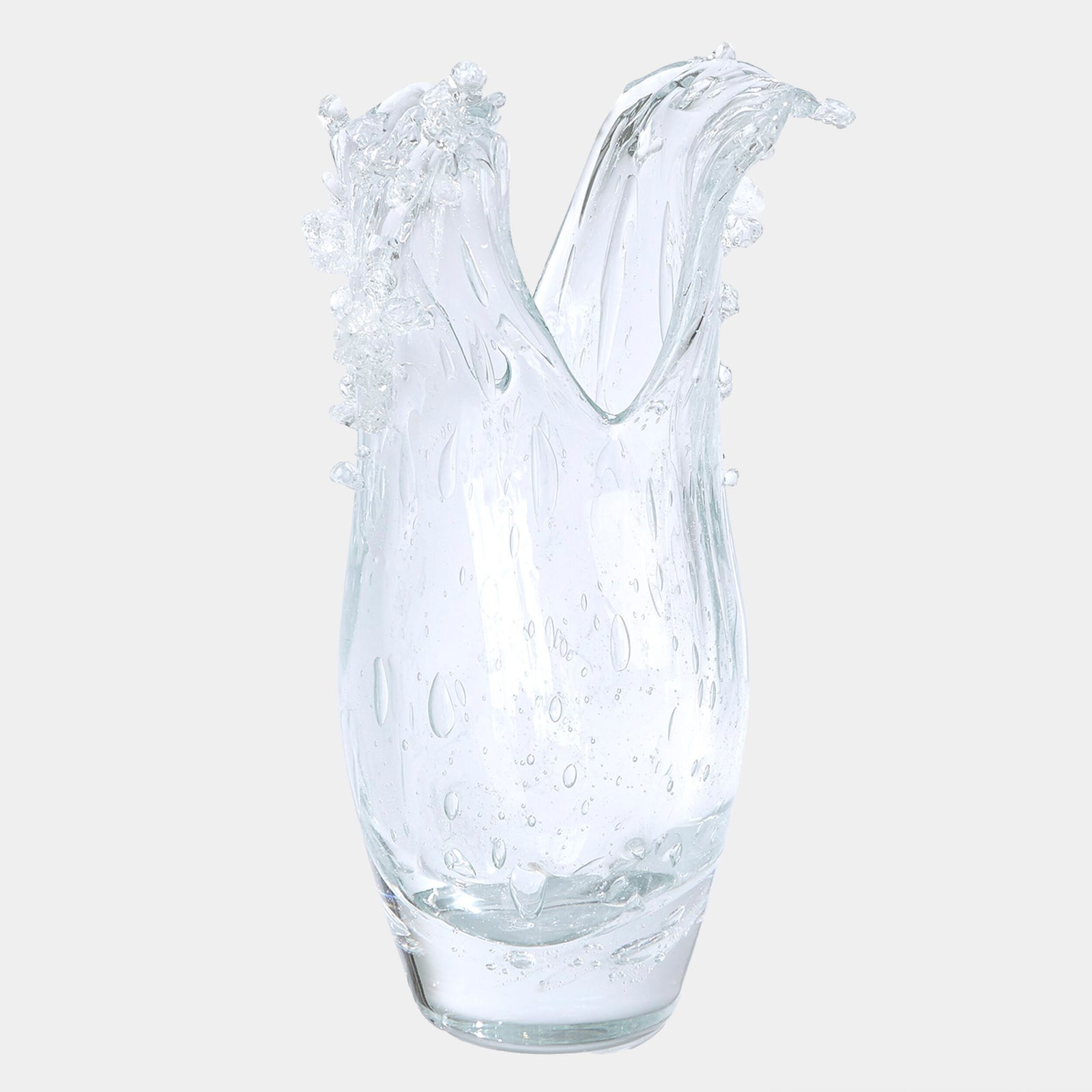 Dual Wave Vase-Clear