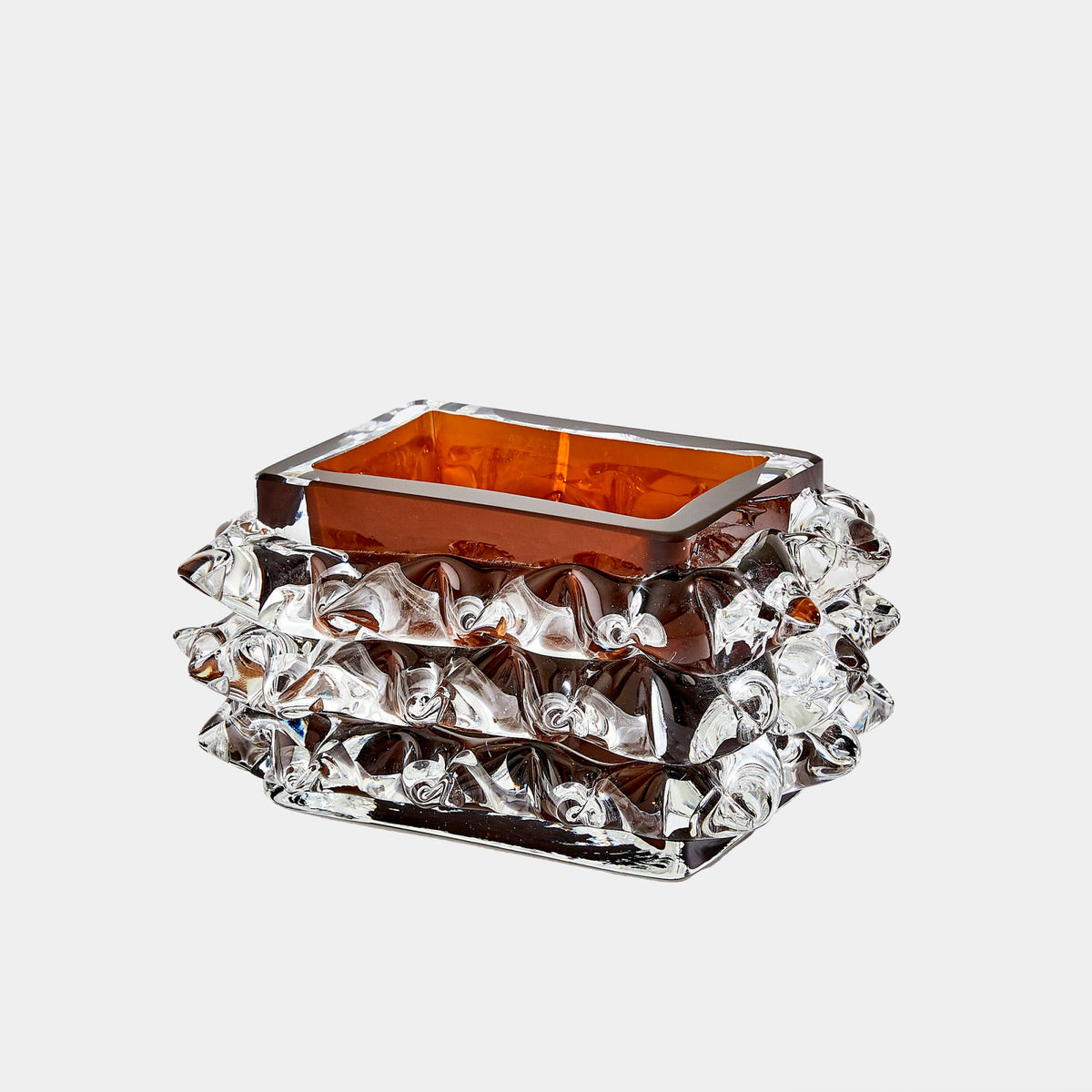 Porcupine Vase-Dark Amber-Short