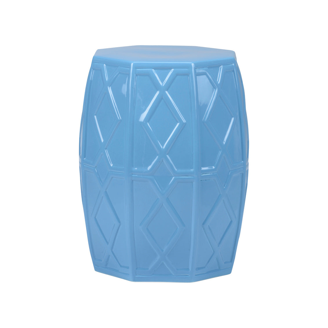 Andreu Garden Stool - Blue in 19.5 / Ceramic/Porcelain - Chelsea House