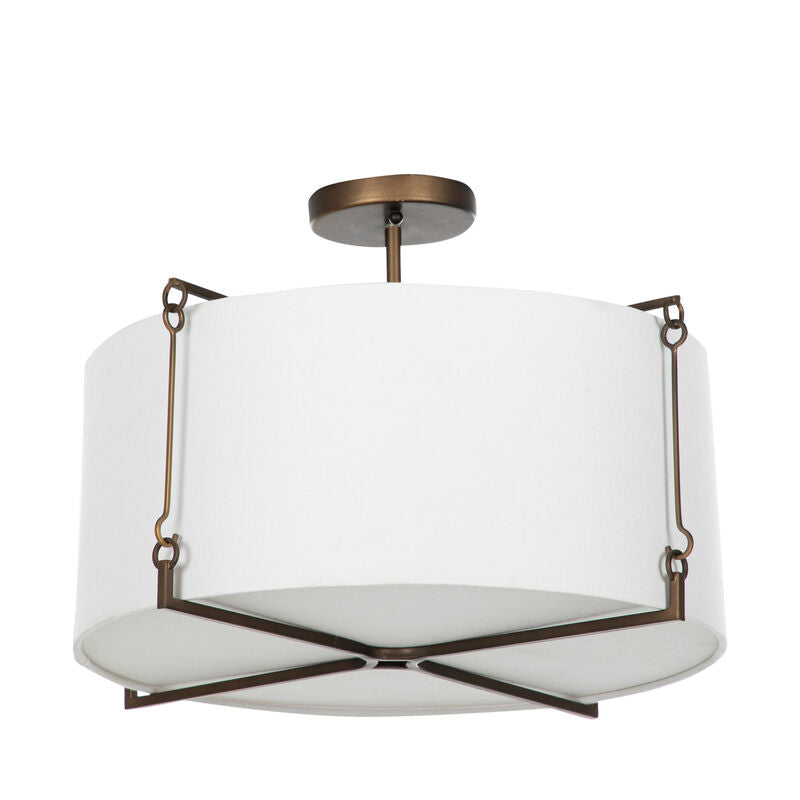Theresa Semi-Flush Mount - Bronze