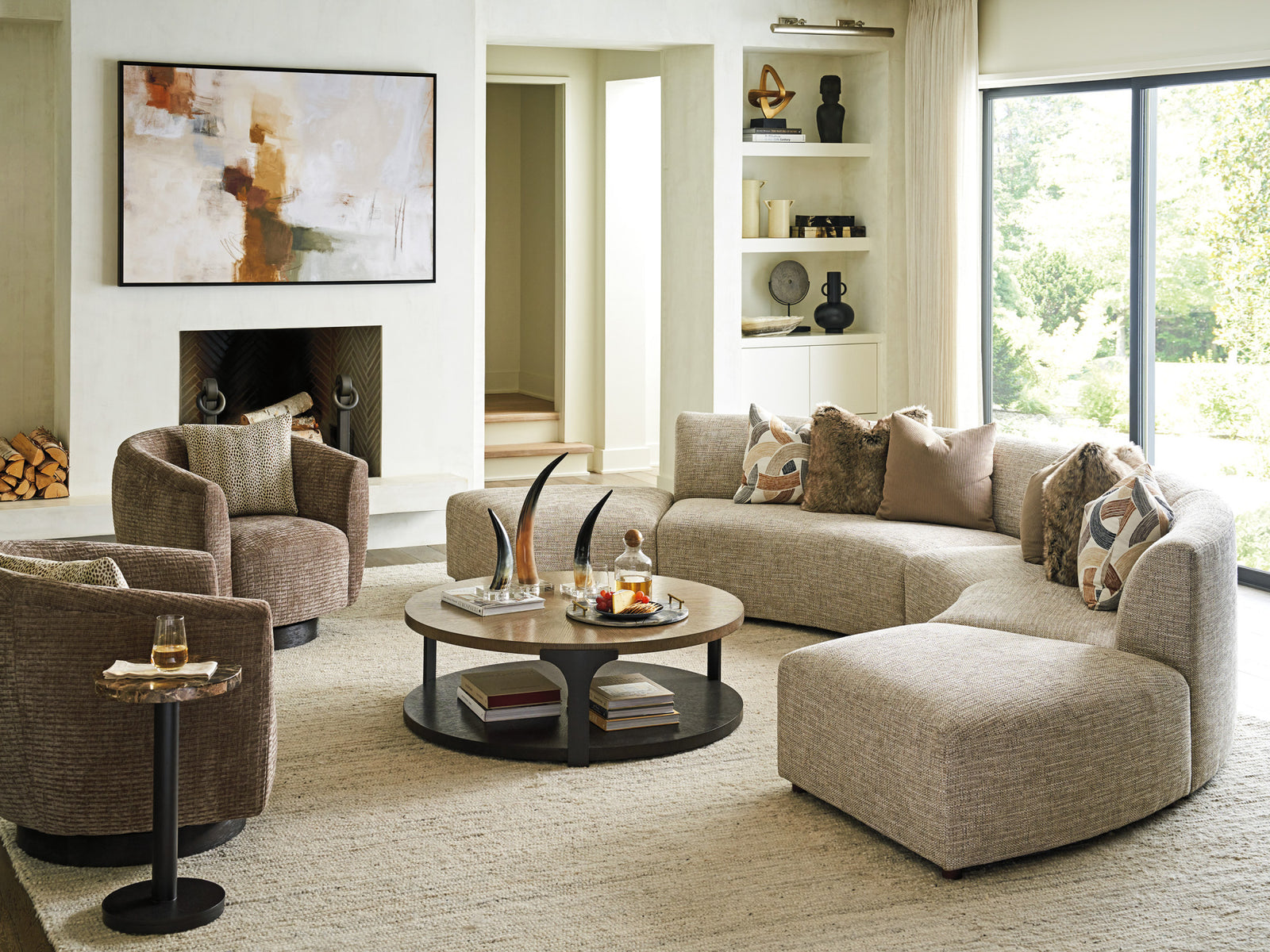Alston Armless Curved Sofa
