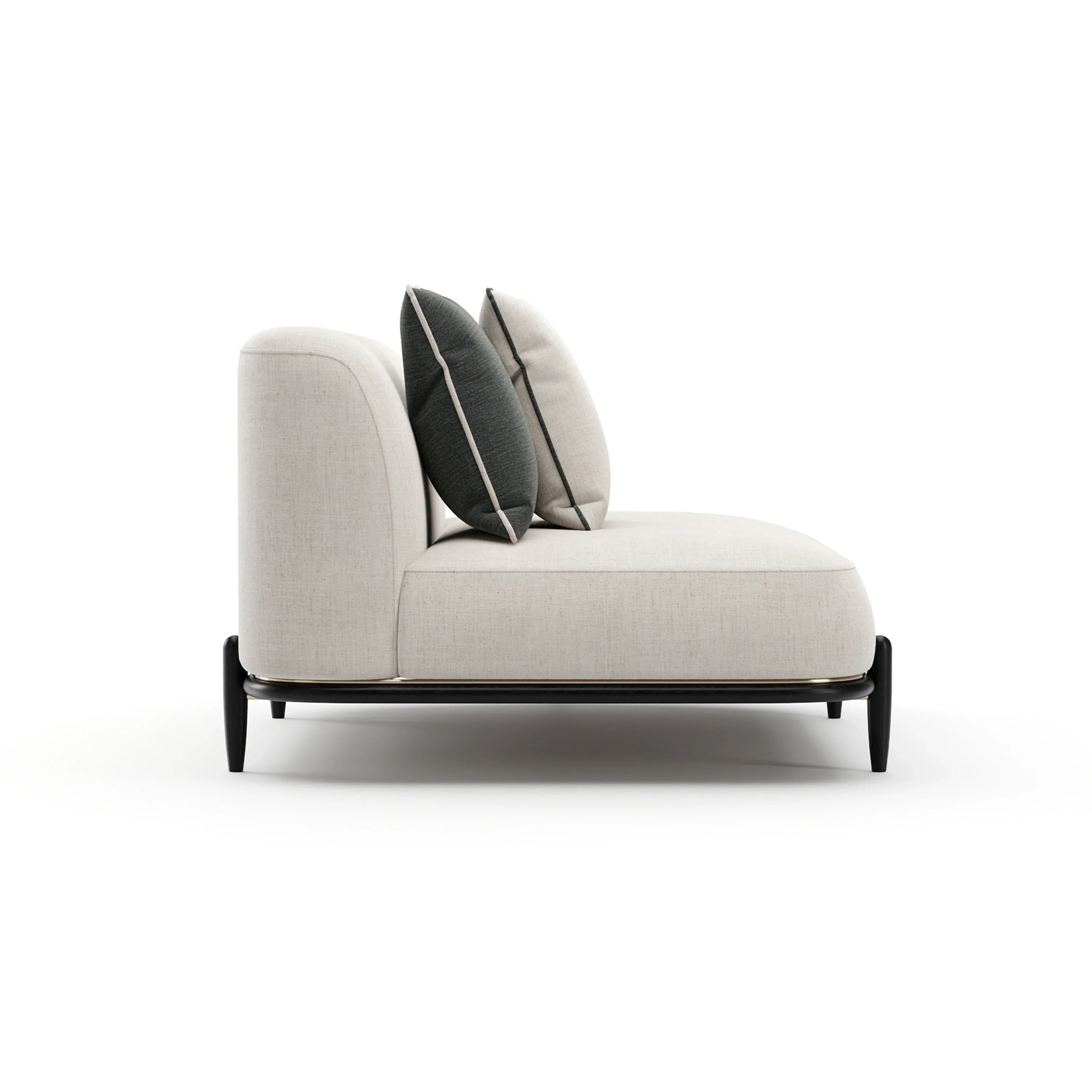 Madera Armless Raf Bumper - Oatmeal