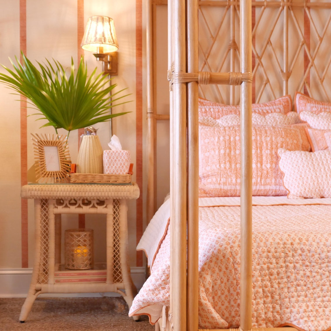 Hope Town Side Table in Natural / Rattan - Chelsea House