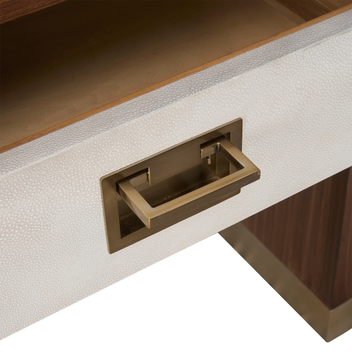 Harlow Side Table in Honey/Cream/Gold Leaf / Wood - Chelsea House