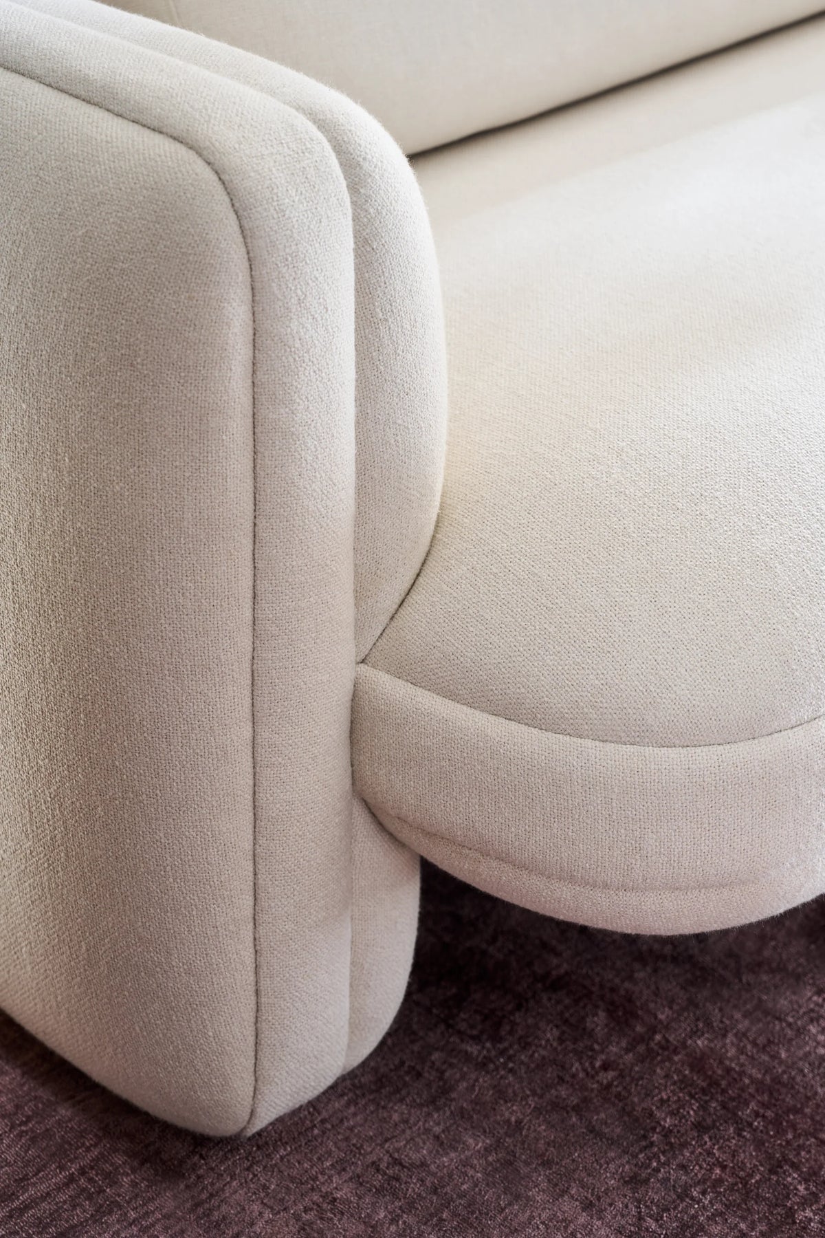 Overlap Raf Loveseat Ecru