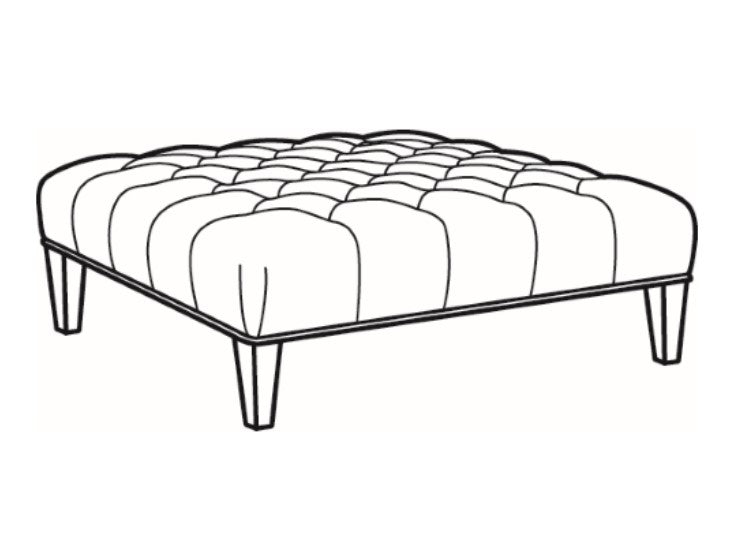 Nina Lg Square Ottoman