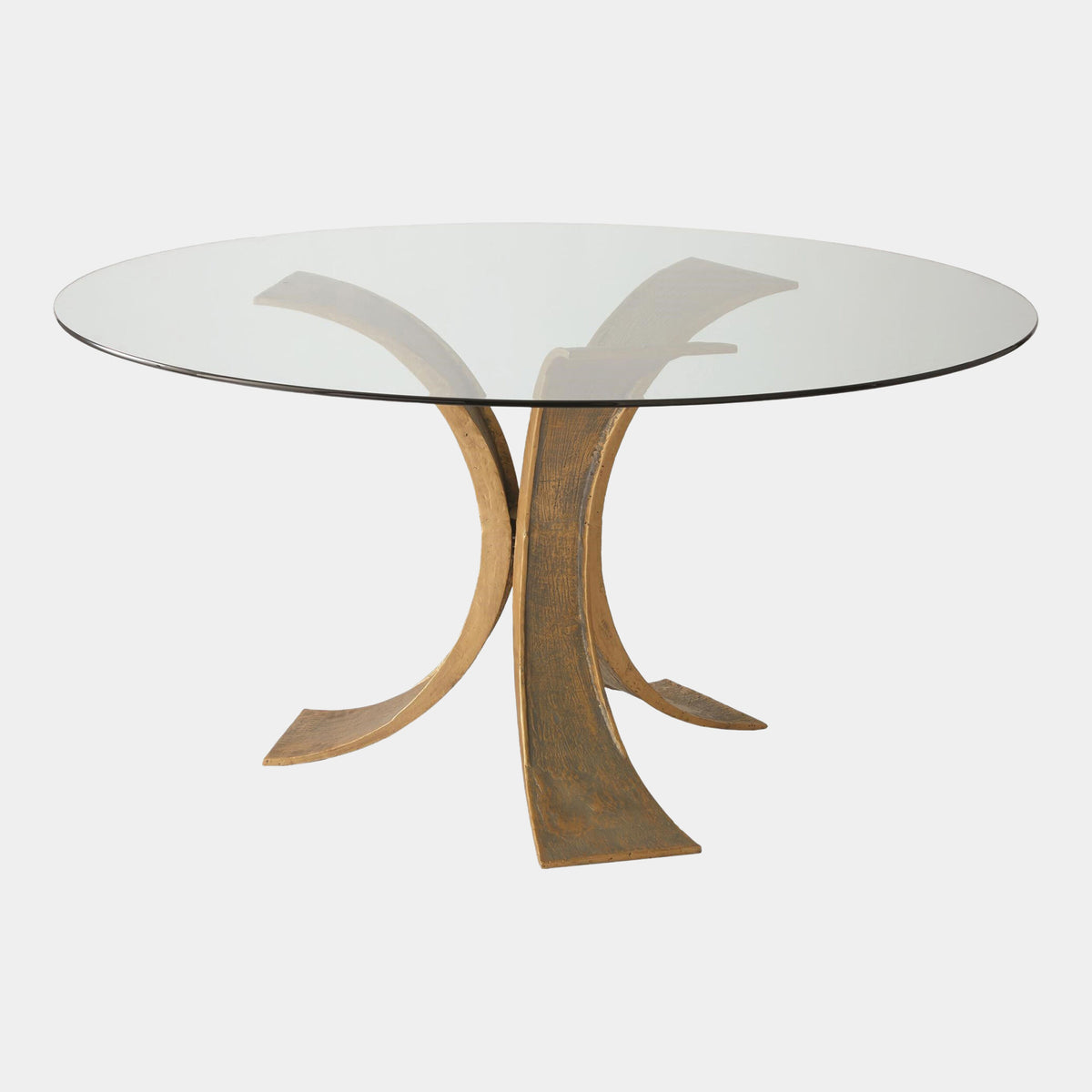Lotus Dining Table-48"-Antique Gold/Bronze