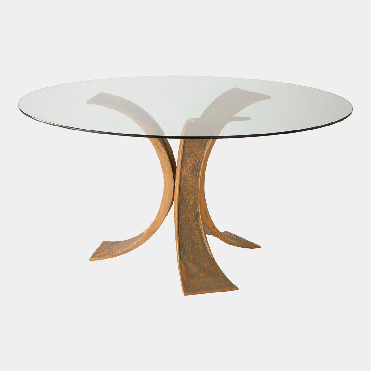 Lotus Dining Table-60"-Antique Gold/Bronze