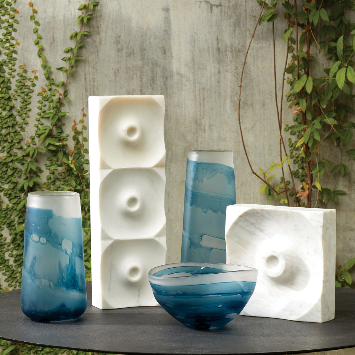 Glacier Vase-Blue-Sm