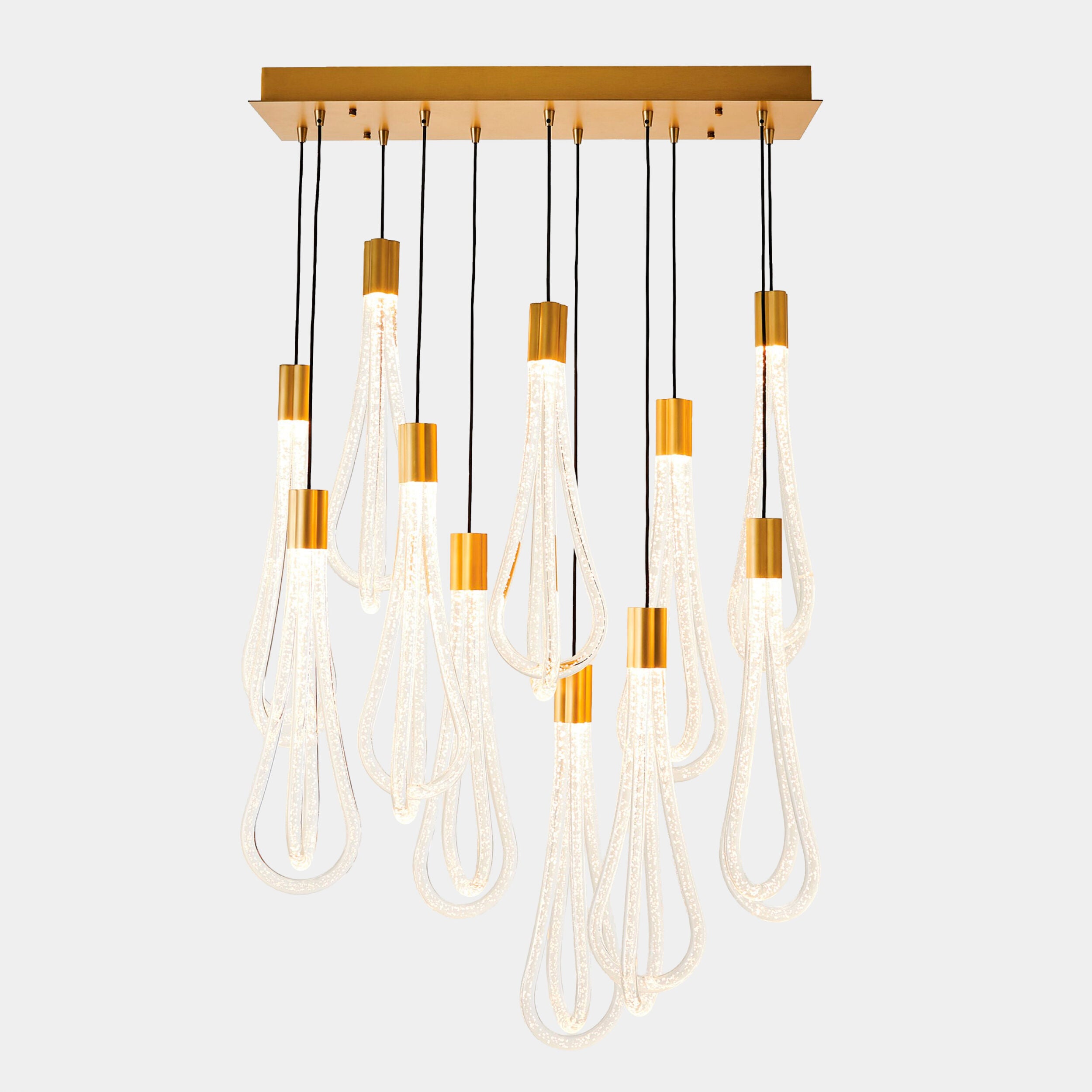 Layered Raindrop Chandelier