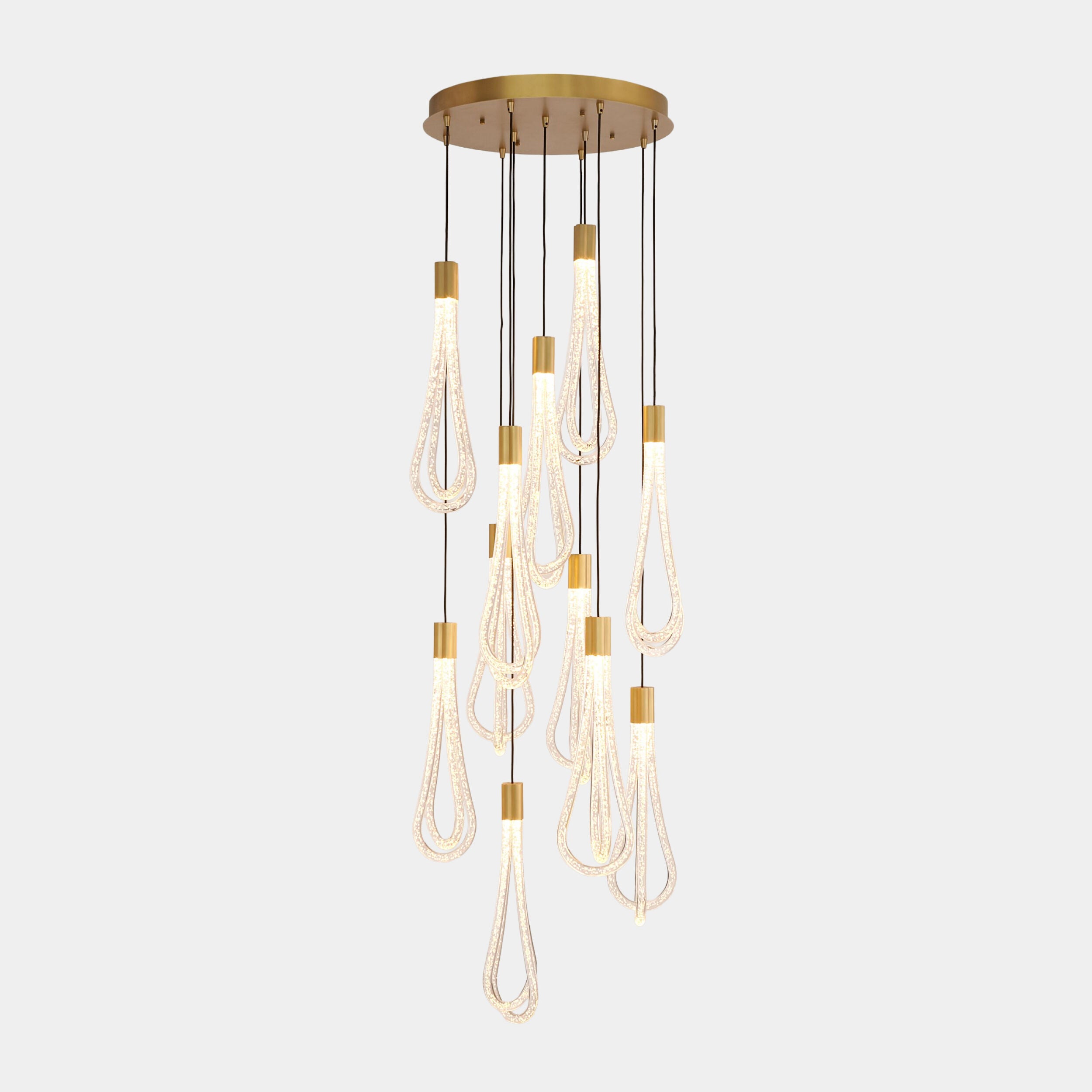 Round Layered Raindrop Chandelier