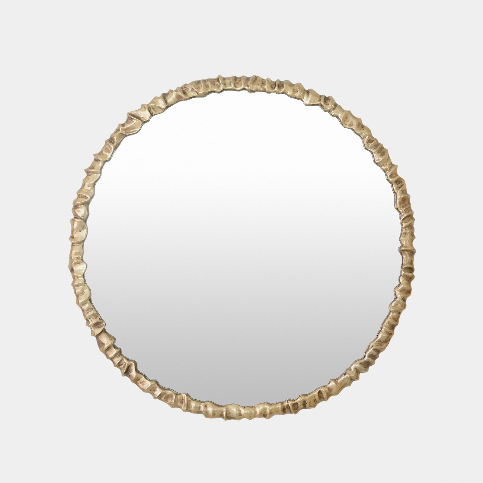 Artiste Round Mirror-Brass