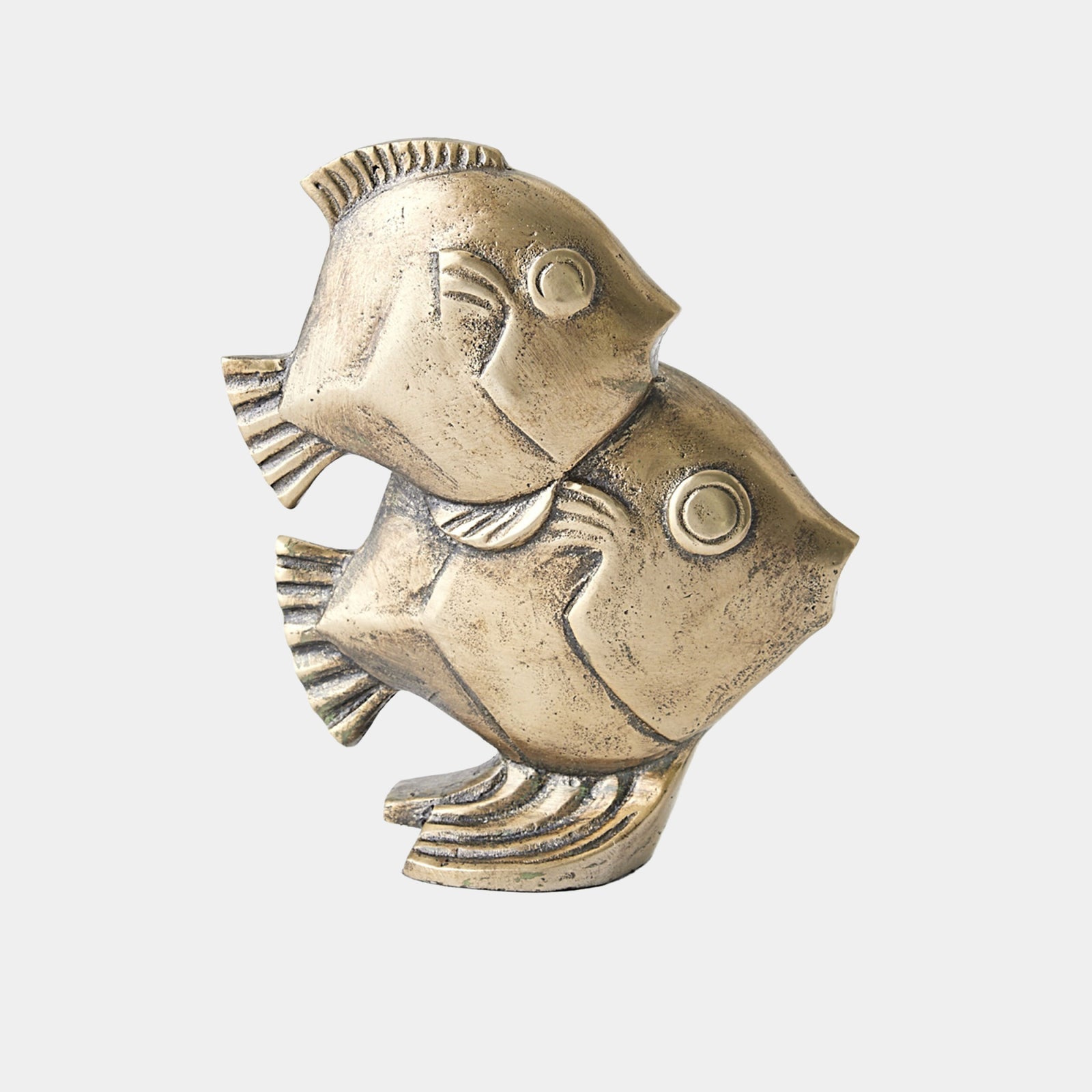 Fishy Sculpture-Antique Brass