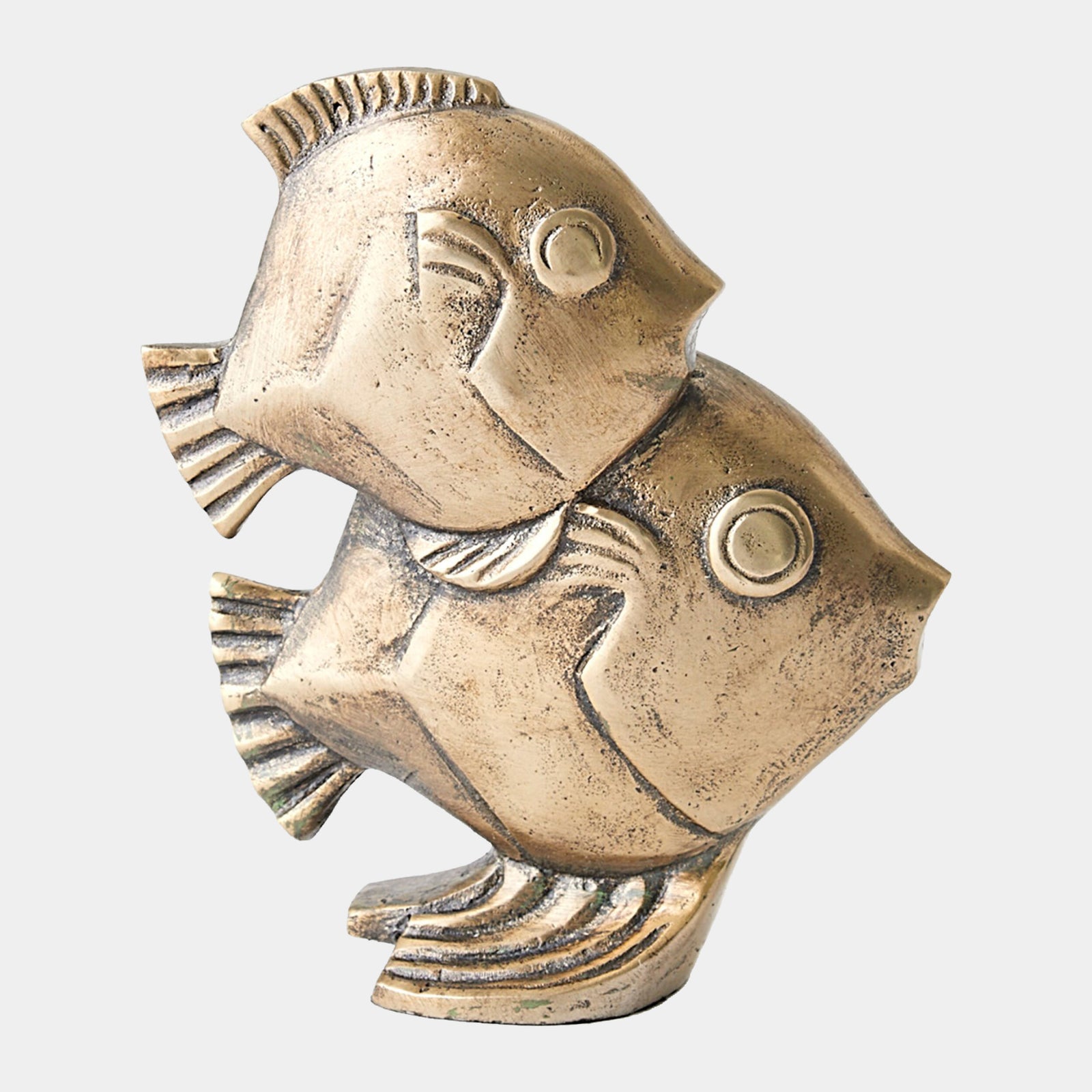 Fishy Sculpture-Antique Brass
