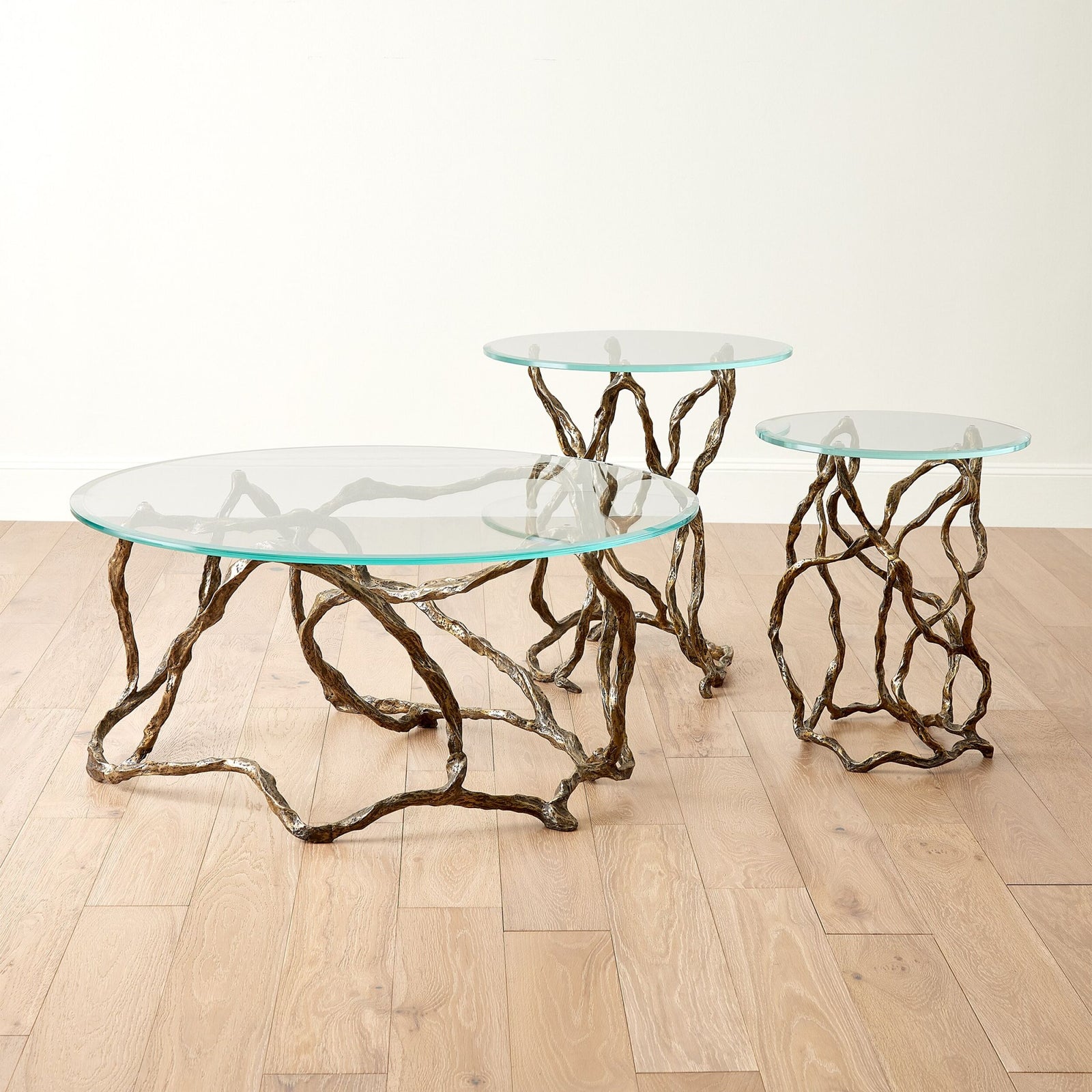 Twistwood Cocktail Table-Antique Brass