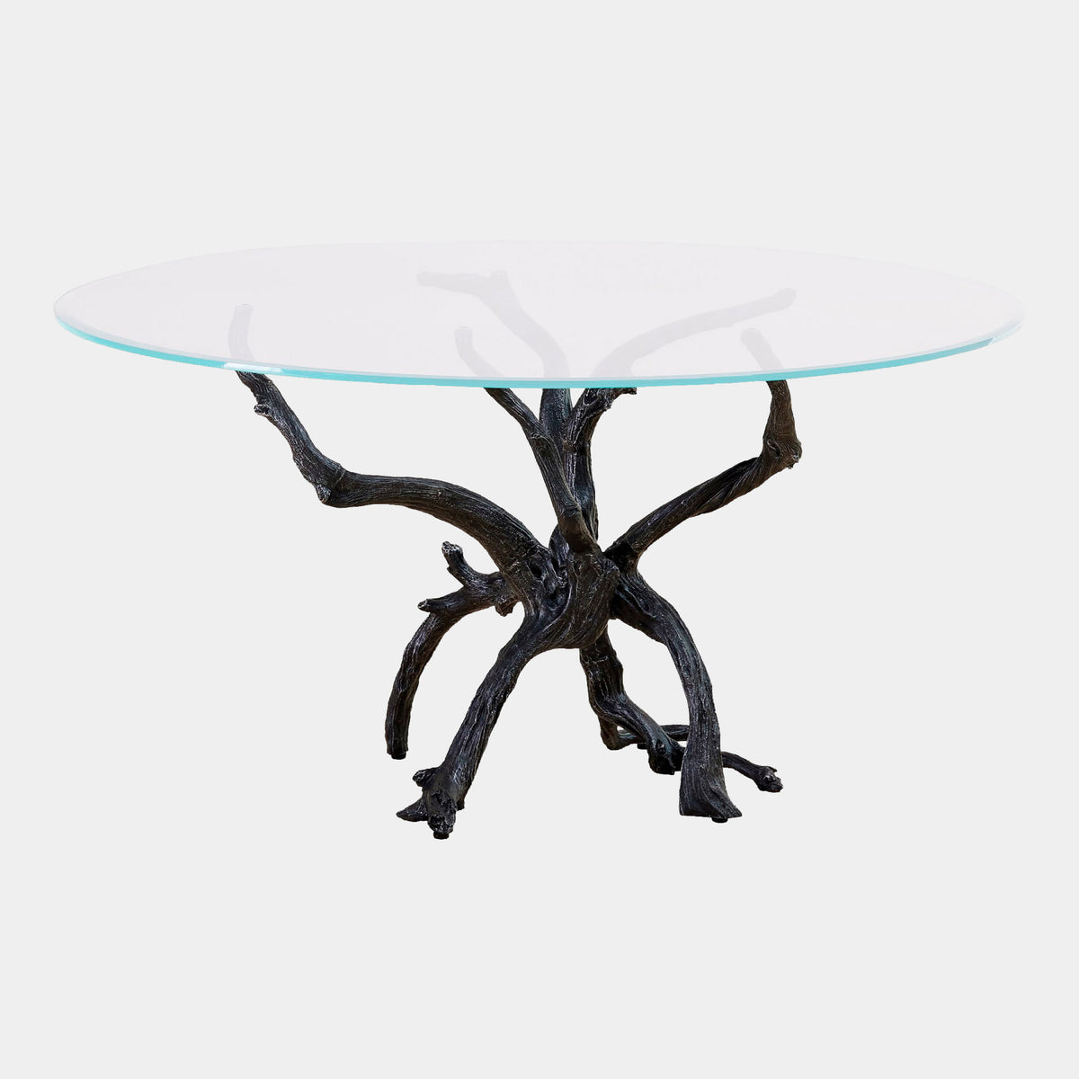 Monterey Dining Table w/60" Glass-Natural Iron