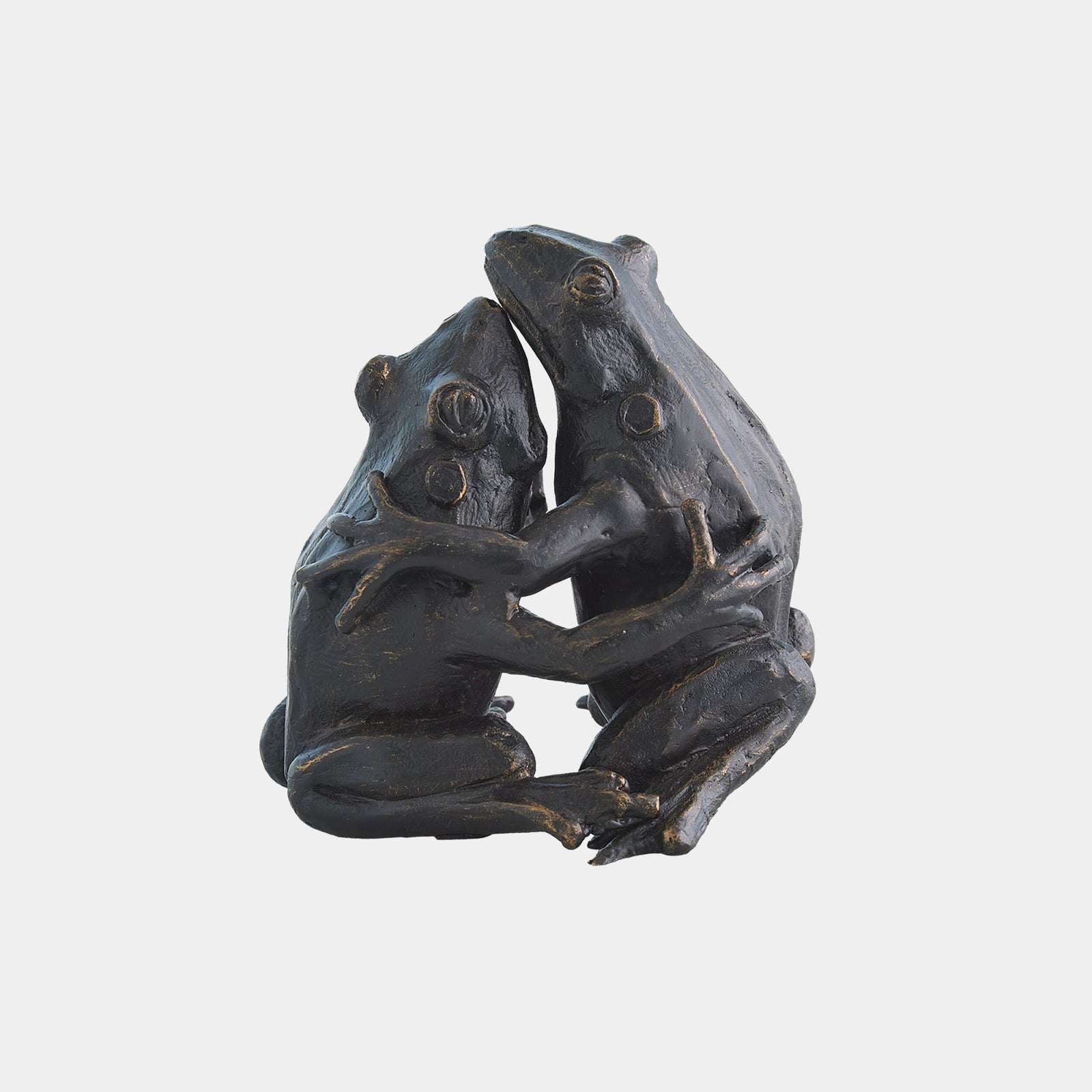 Hugging Frog Sculpture-Bronze