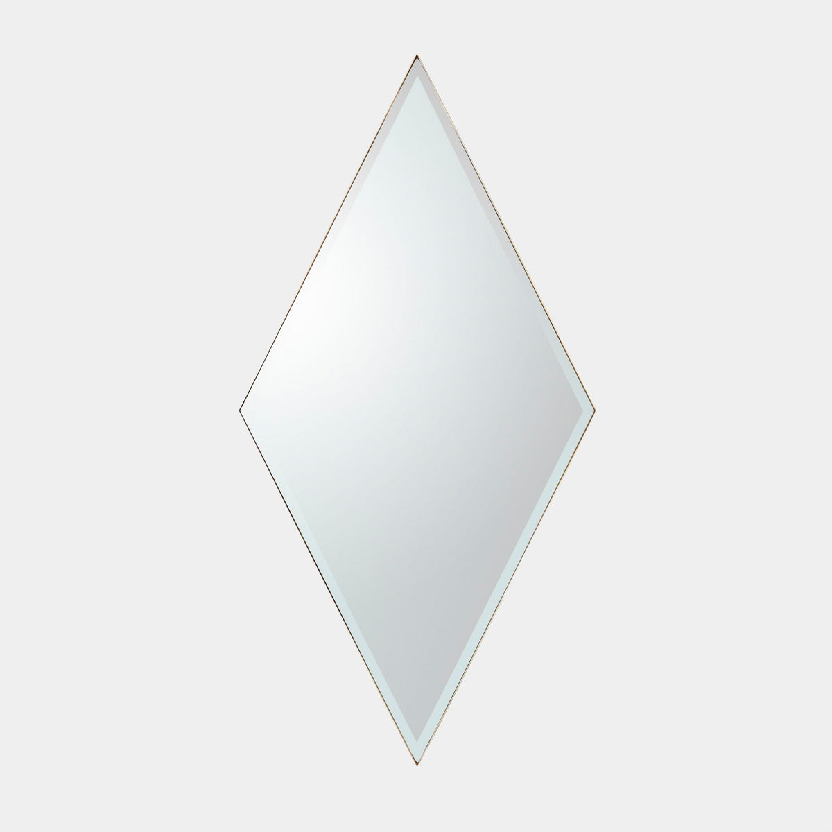 Elongated Diamond Mirror-Brass