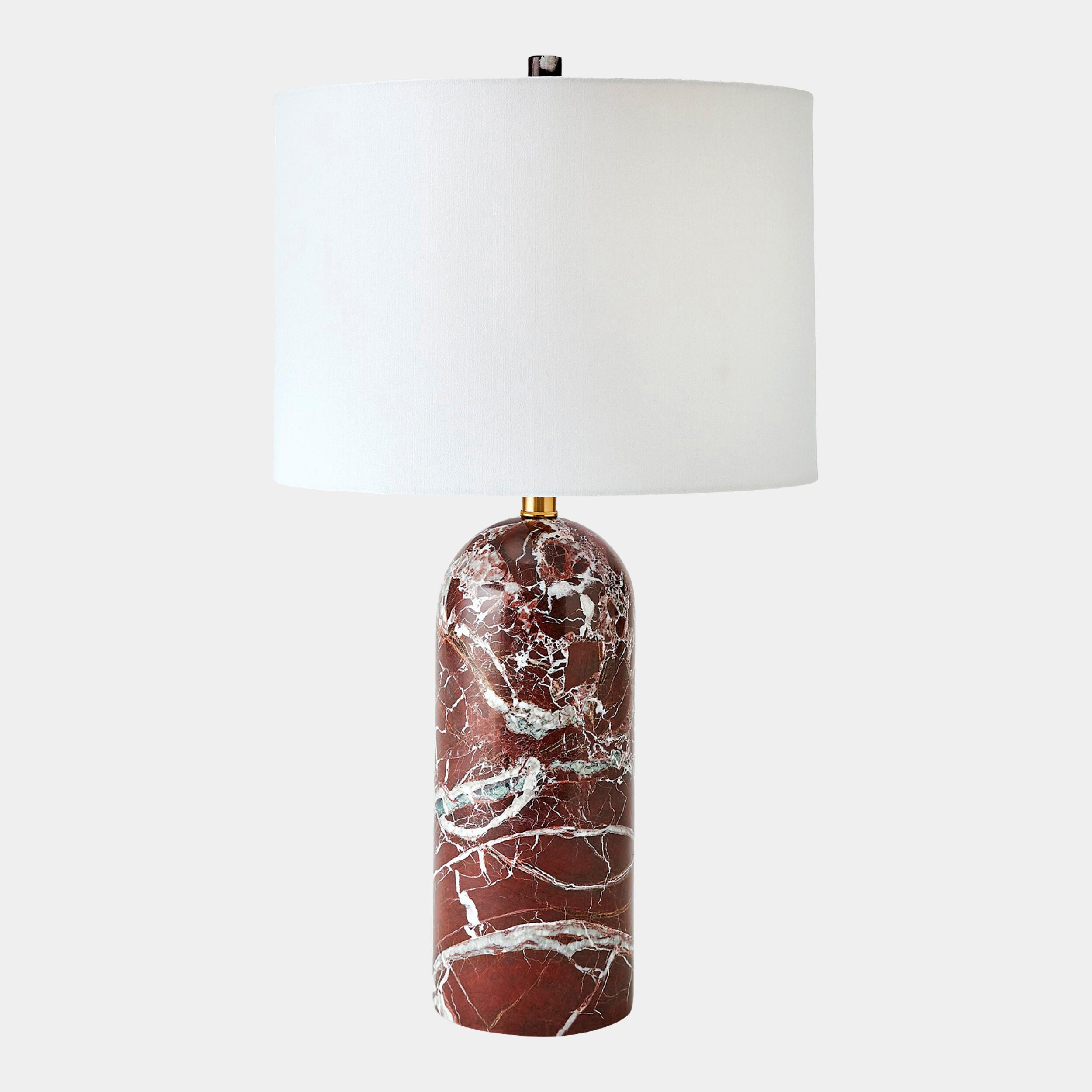 Callanish Marble Lamp-Maroon-Lg