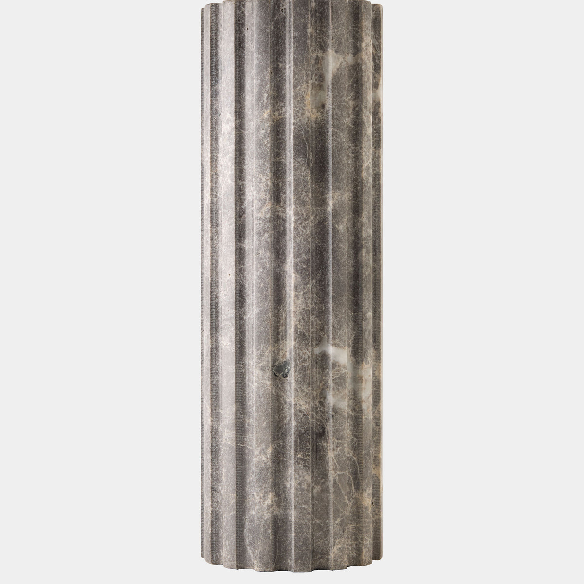 Grooved Marble Lamp-Gray