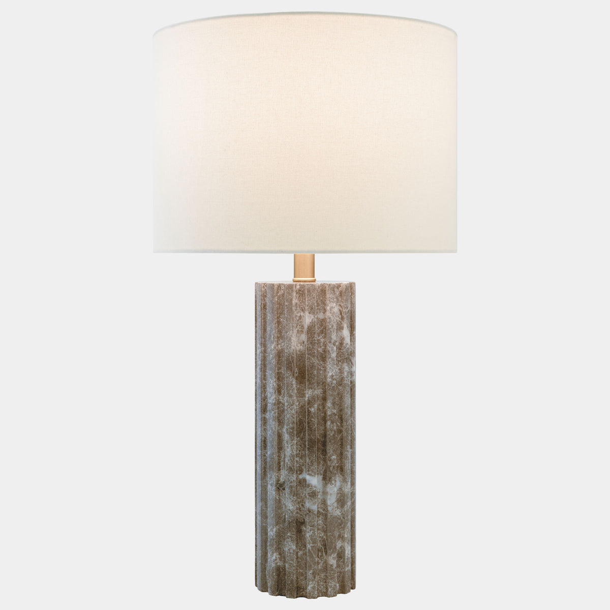 Grooved Marble Lamp-Gray