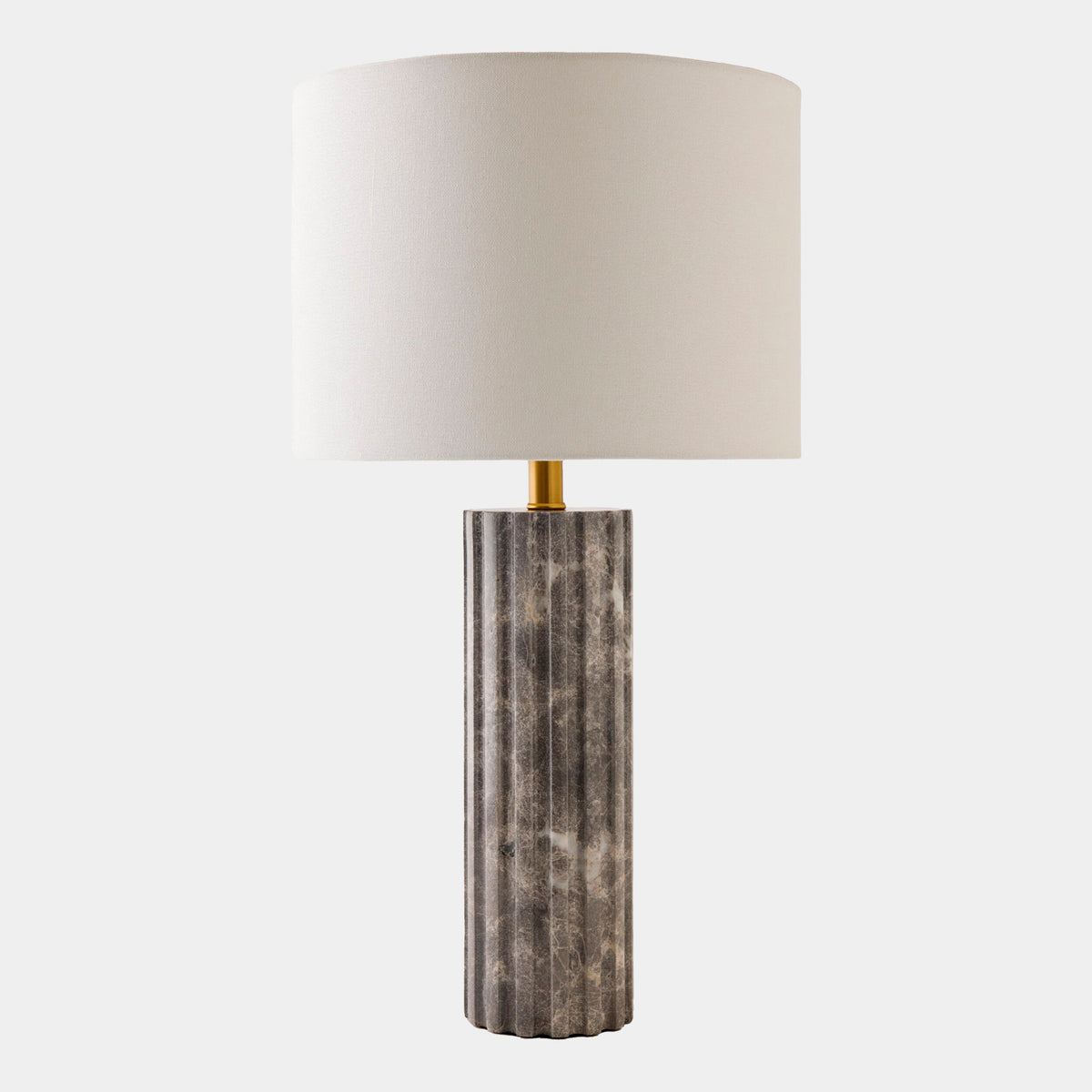Grooved Marble Lamp-Gray
