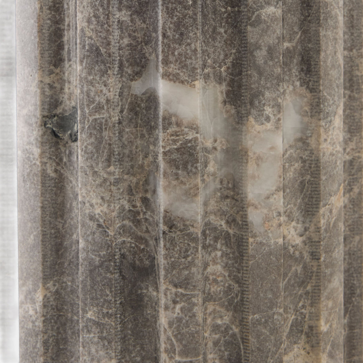 Grooved Marble Lamp-Gray