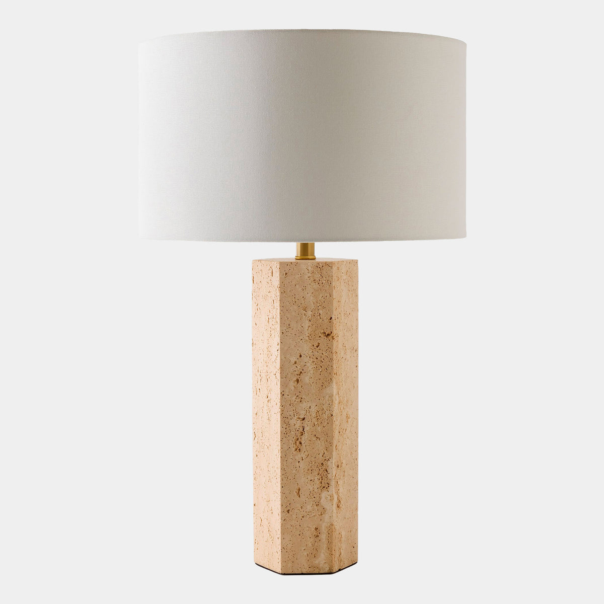 Viola Carved Lamp-Travertine