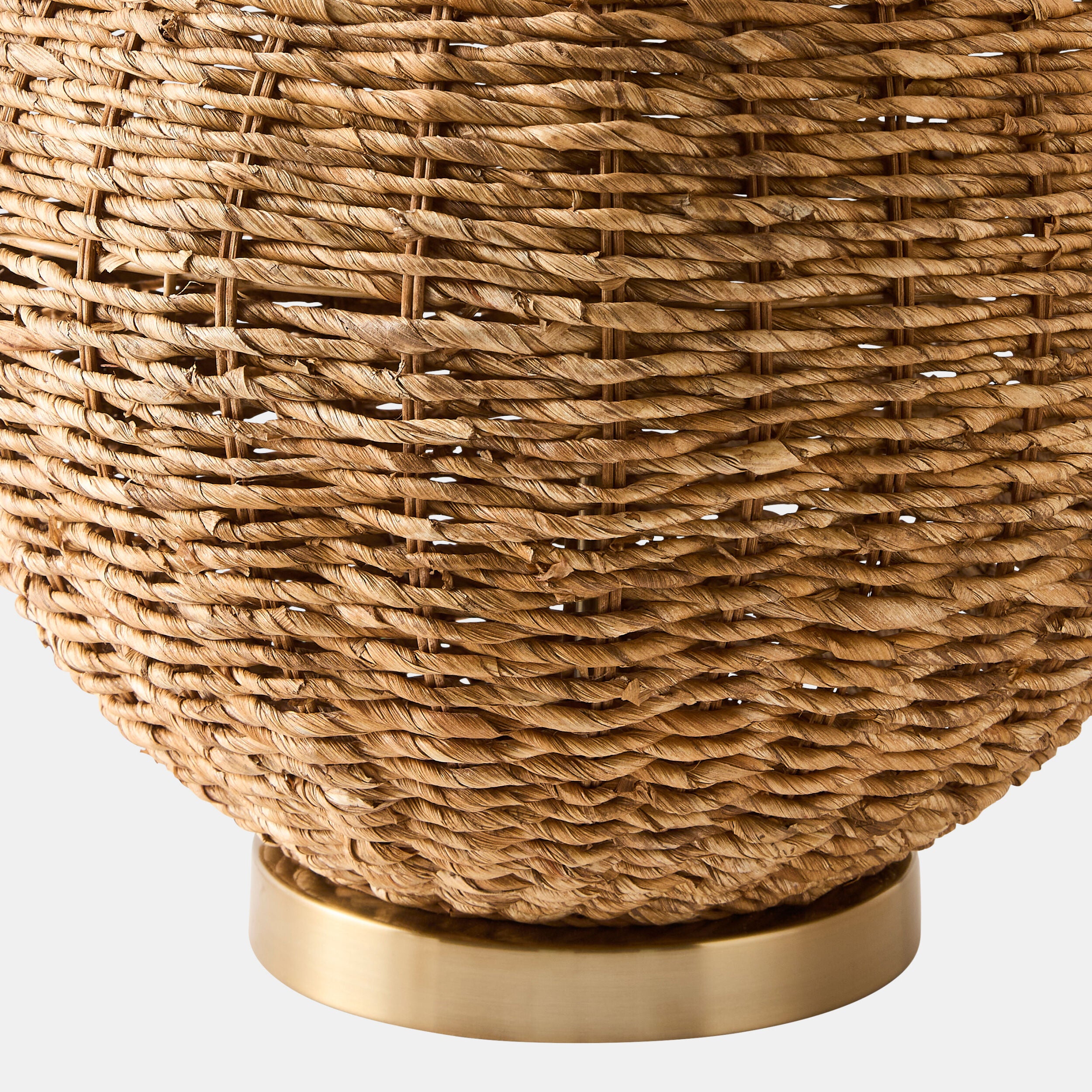 Semaphore Rounded Rattan Lamp-Natural