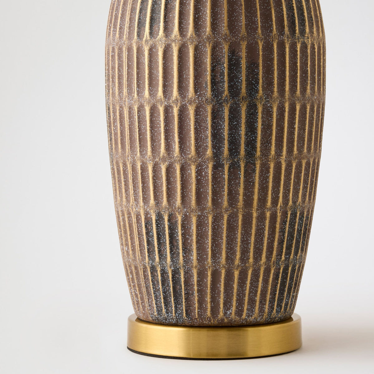 Hayden Etched Ceramic Lamp-Chocolate
