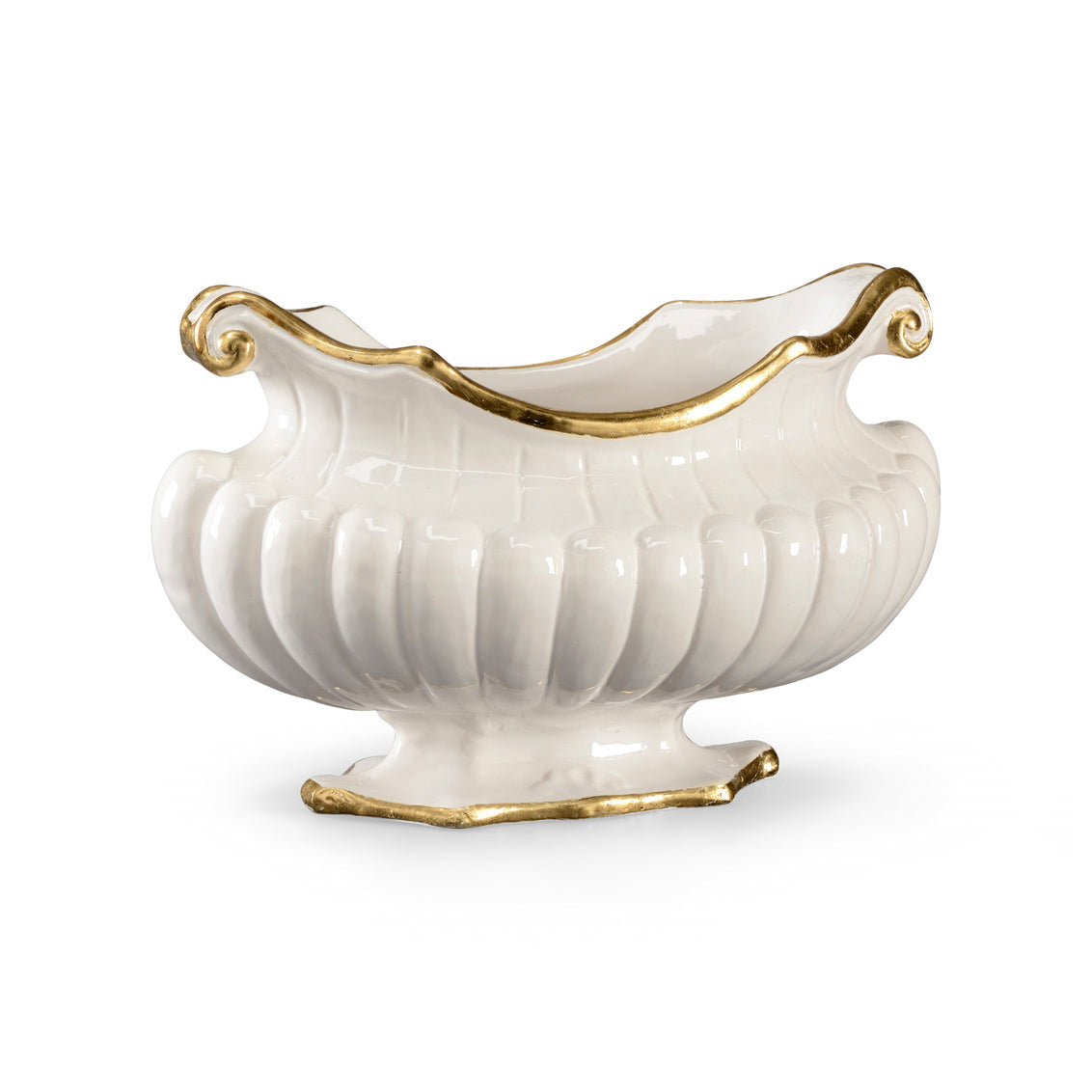 Oval Pot - White