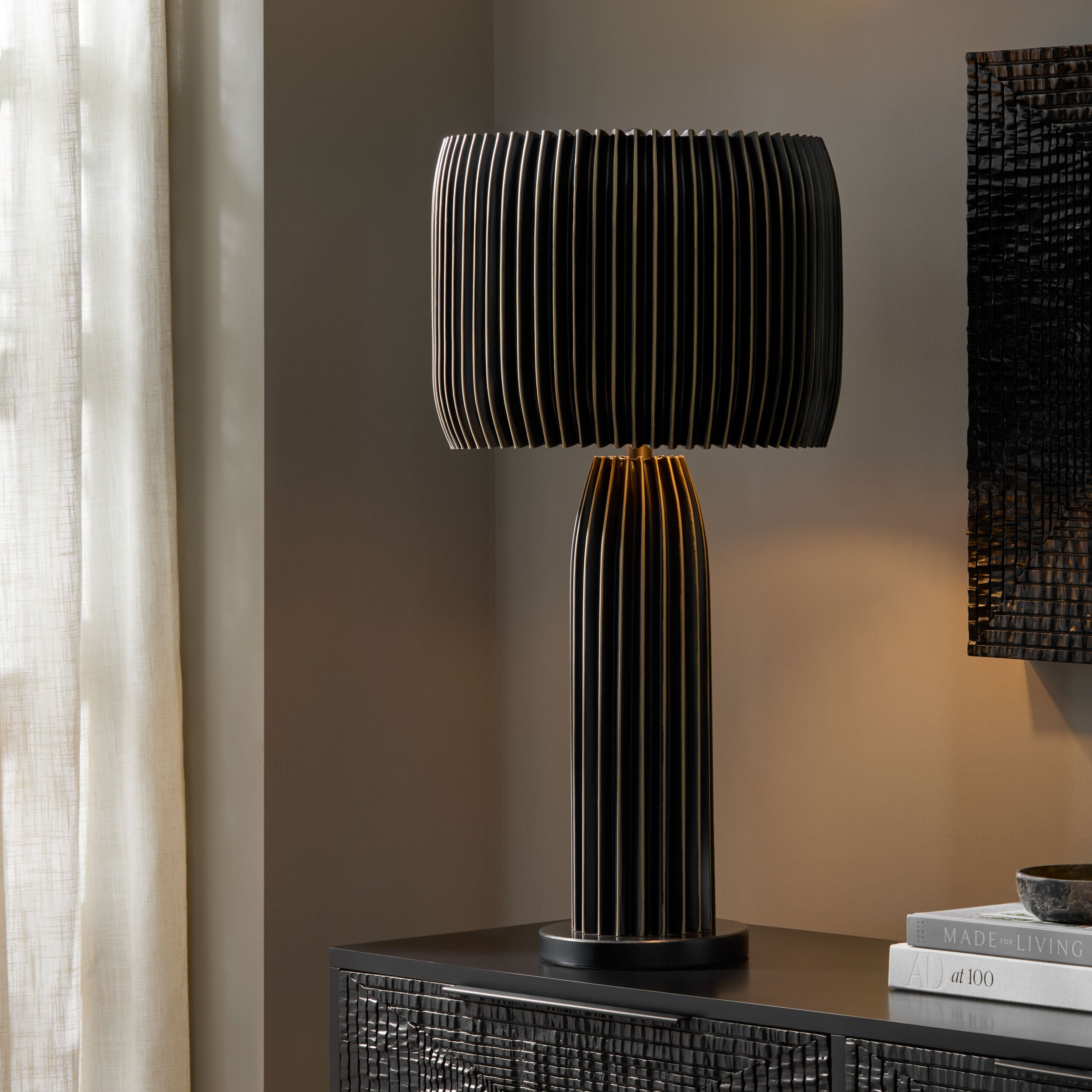 Crimp Table Lamp-Bronze