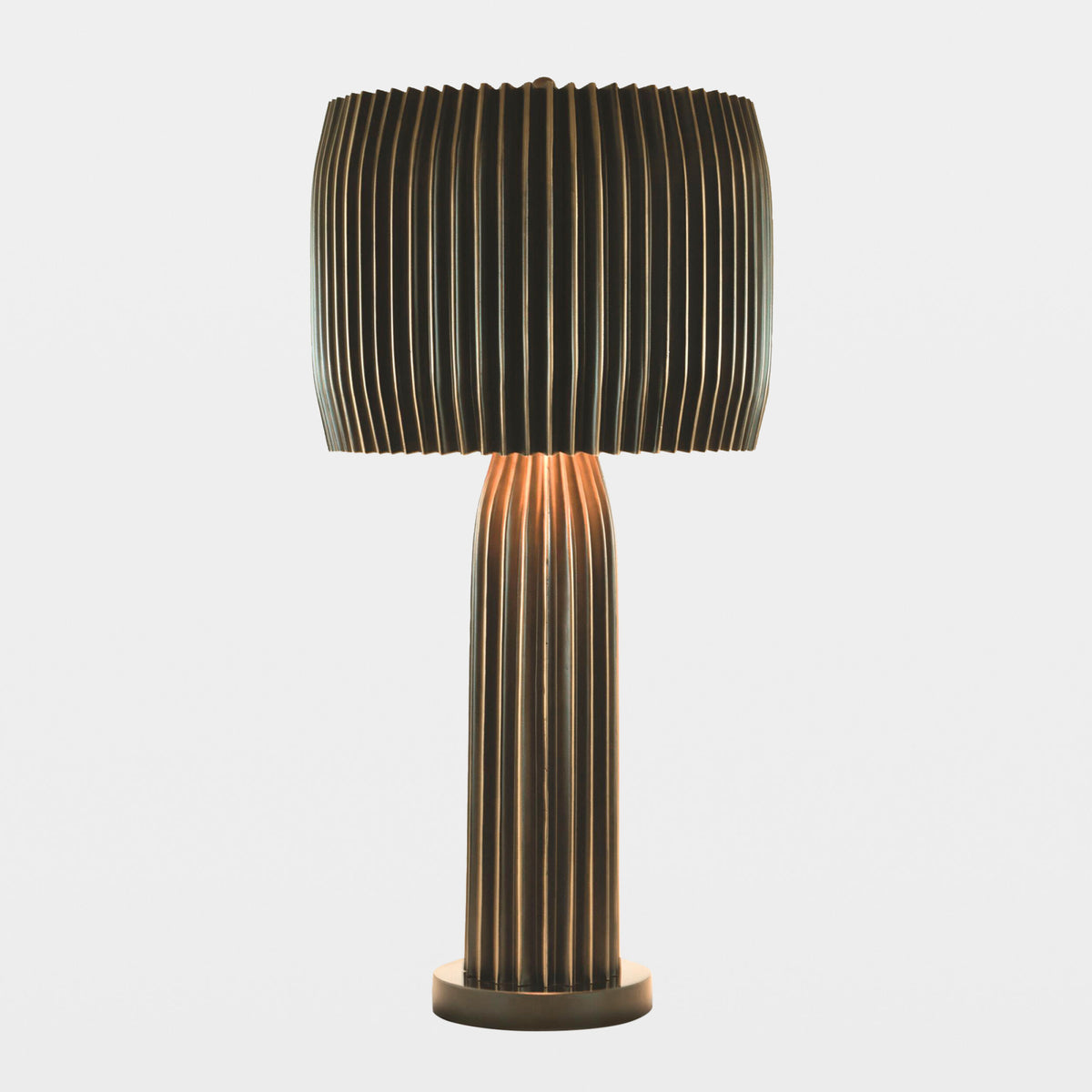 Crimp Table Lamp-Bronze