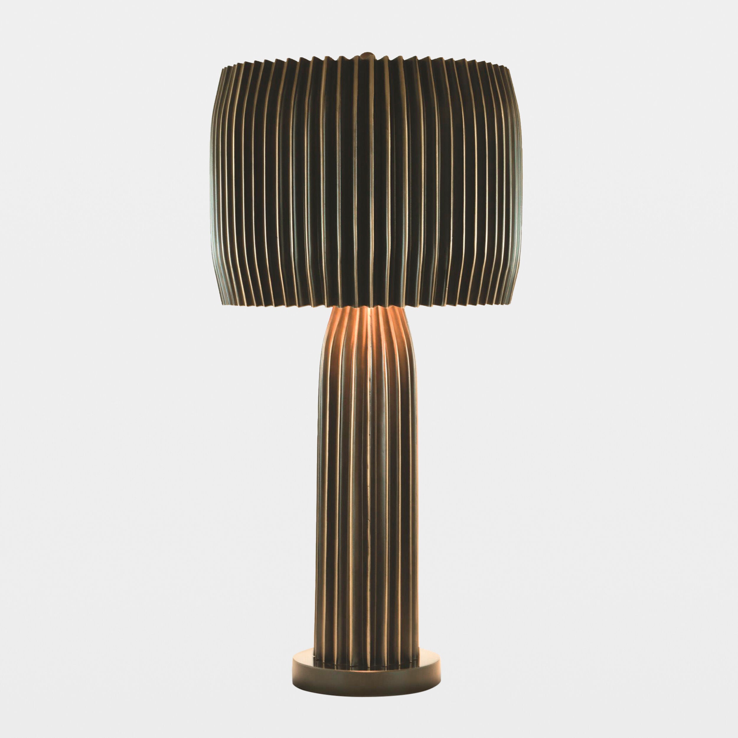 Crimp Table Lamp-Bronze