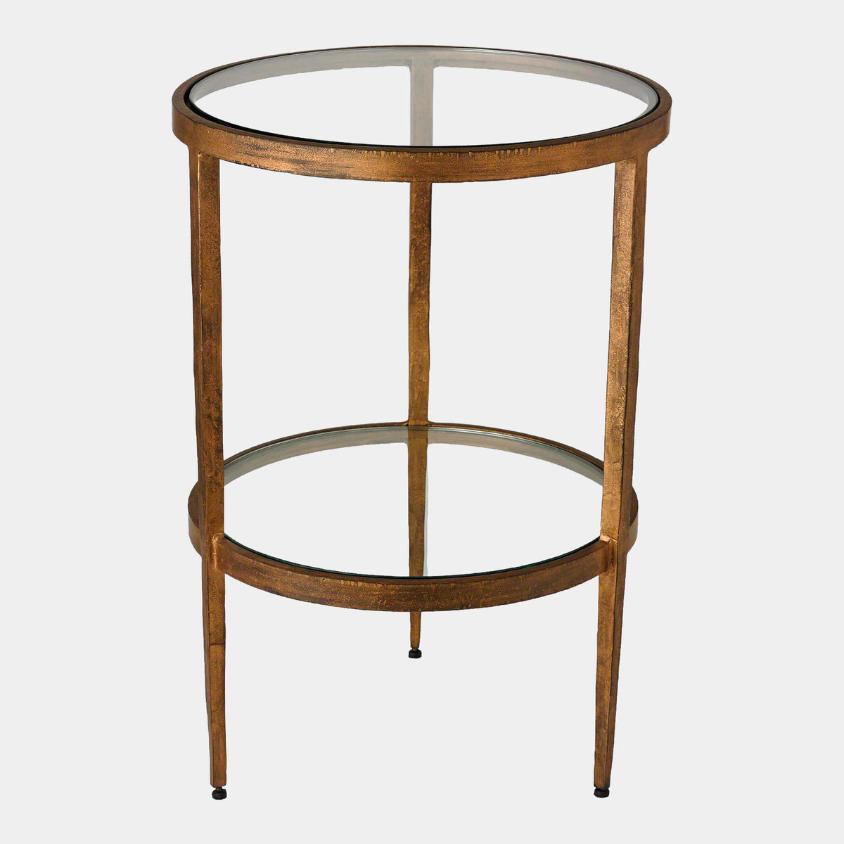 Laforge Two-Tier Side Table-Antique Gold