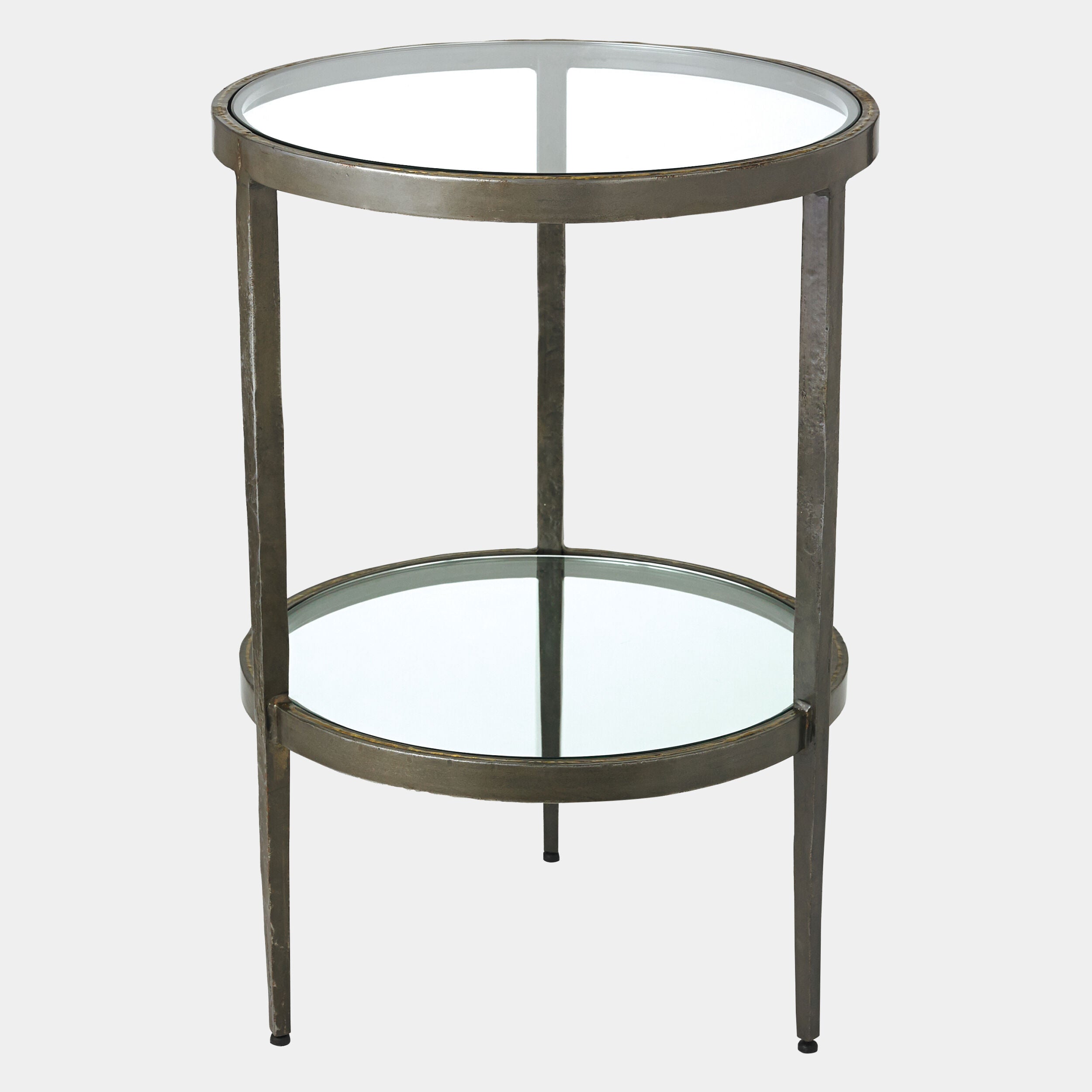 Laforge Two-Tier Side Table-Braised Brass