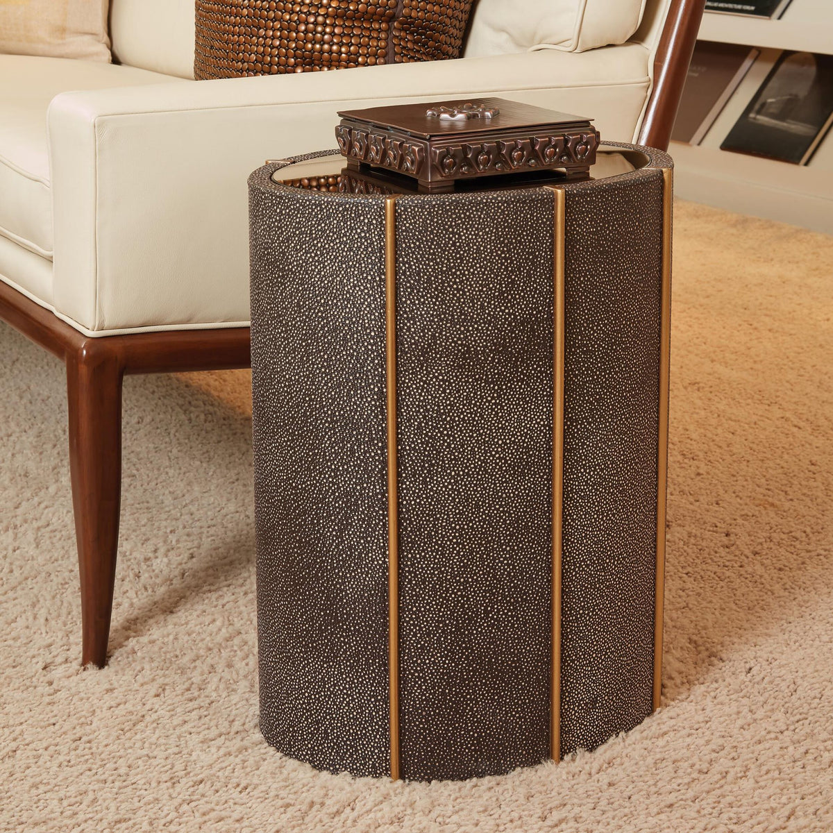 Churchill Oval Drum Table