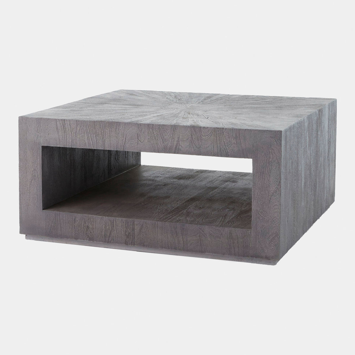 Driftwood Square Coffee Table-Gray