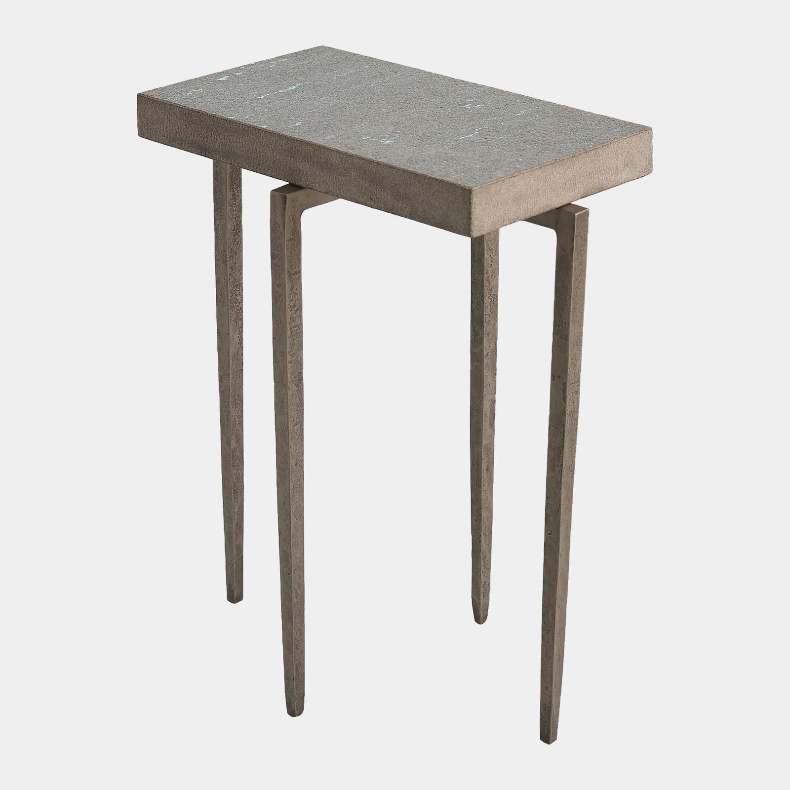 Laforge Accent Table-Iron/Flamed Granite