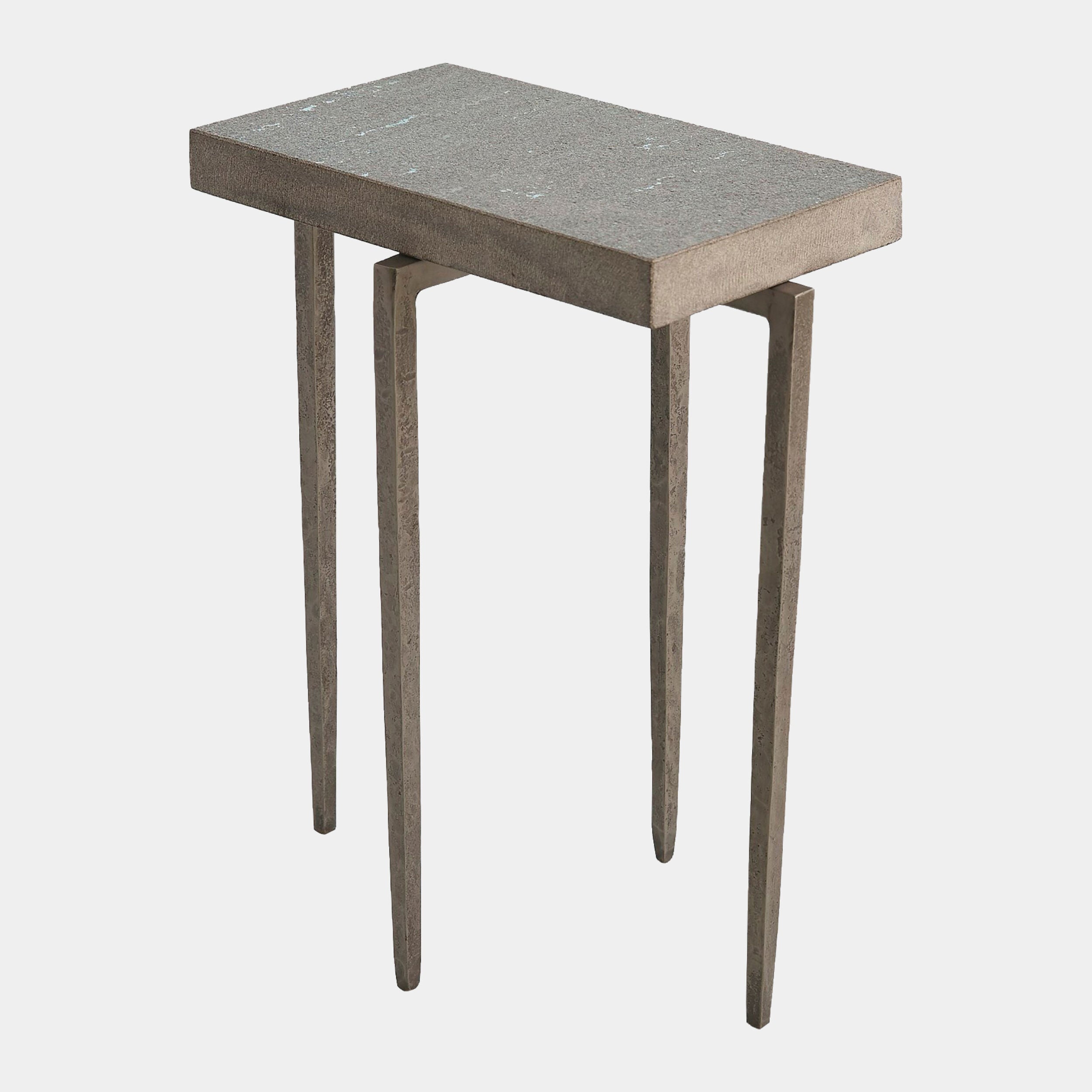 Laforge Accent Table-Iron/Flamed Granite