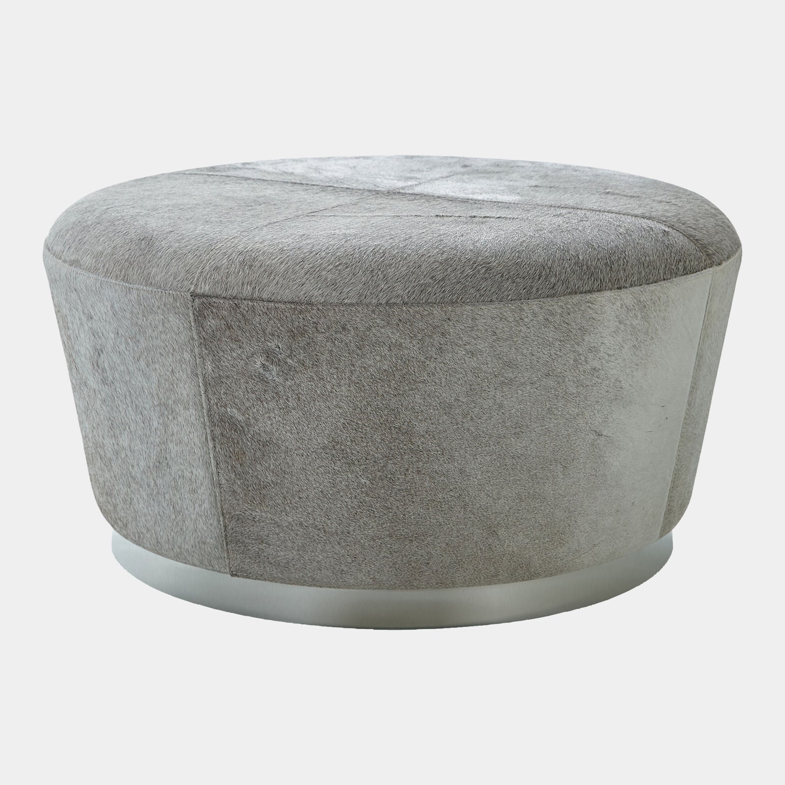 Journey Tapered Ottoman-Gray Hair-on-Hide