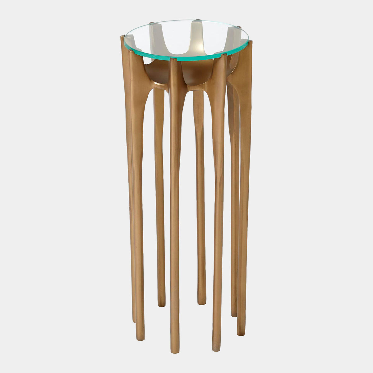 Aquilo Accent Table-Antique Brass
